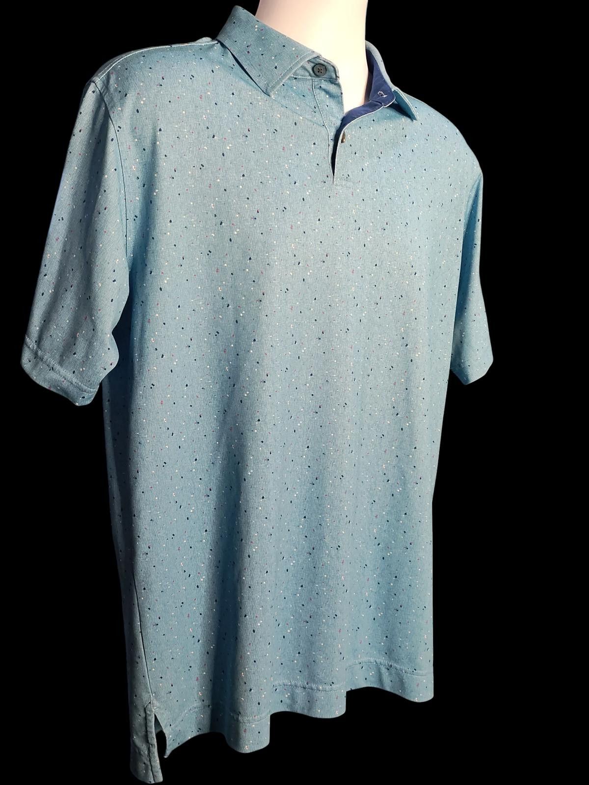 Footjoy FootJoy Men's Performance Golf Polo Shirt Light Blue Size US M / EU 48-50 / 2 - 4 Thumbnail