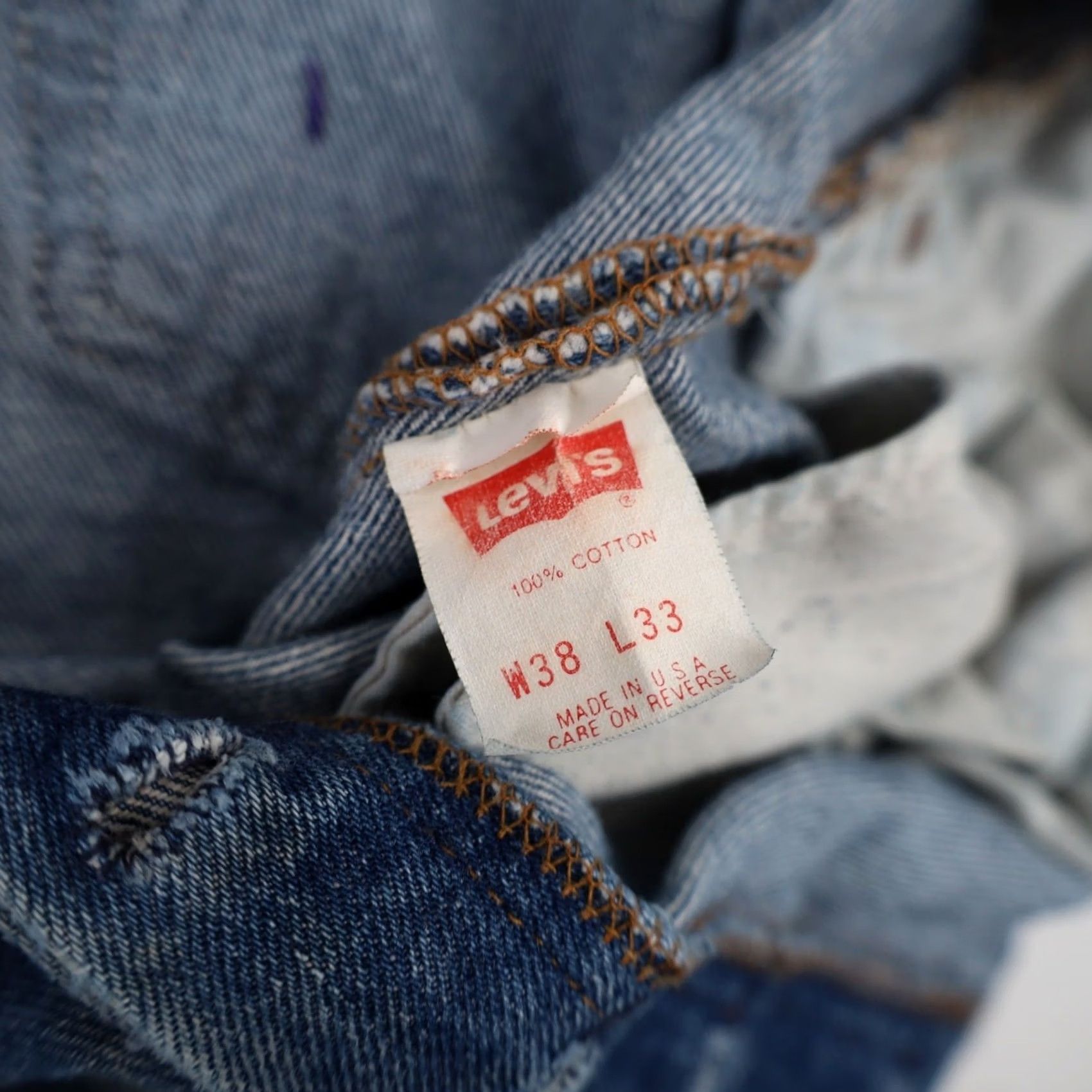 Levi's VINTAGE Levi's 501xx Denim Jeans Blue Mens 38x33 Regular Distressed USA Made Straight 90s? Size US 38 / EU 54 - 7 Thumbnail