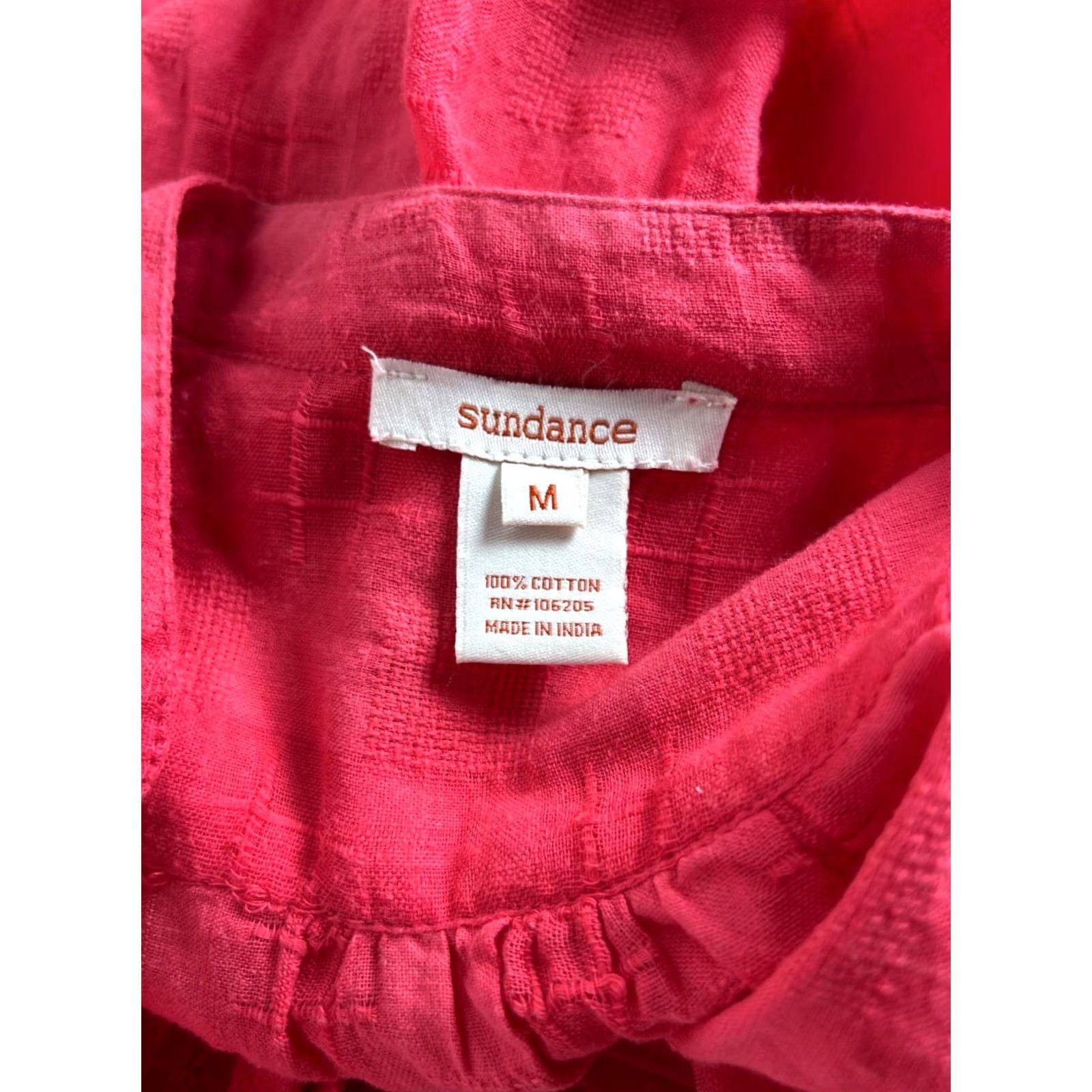 Vintage Sundance Womens Pintuck Red Plaid Cotton Button-Down Tunic Top Blouse Medium Size M / US 6-8 / IT 42-44 - 4 Thumbnail