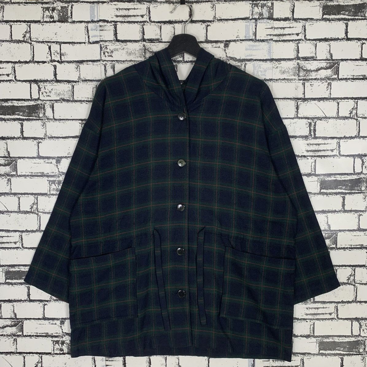 Issey Miyake Vintage One Mile Plantation Issey Miyake Tartan Cape Cloak Size US M / EU 48-50 / 2 - 1 Thumbnail