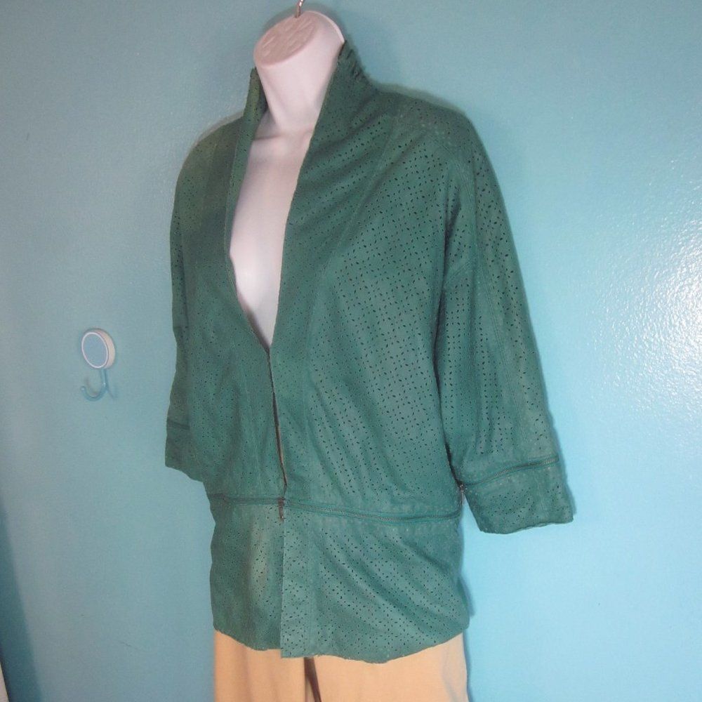 Other Alpine Stars By Denise Focil Green Leather Jacket Size S Size S / US 4 / IT 40 - 6 Thumbnail