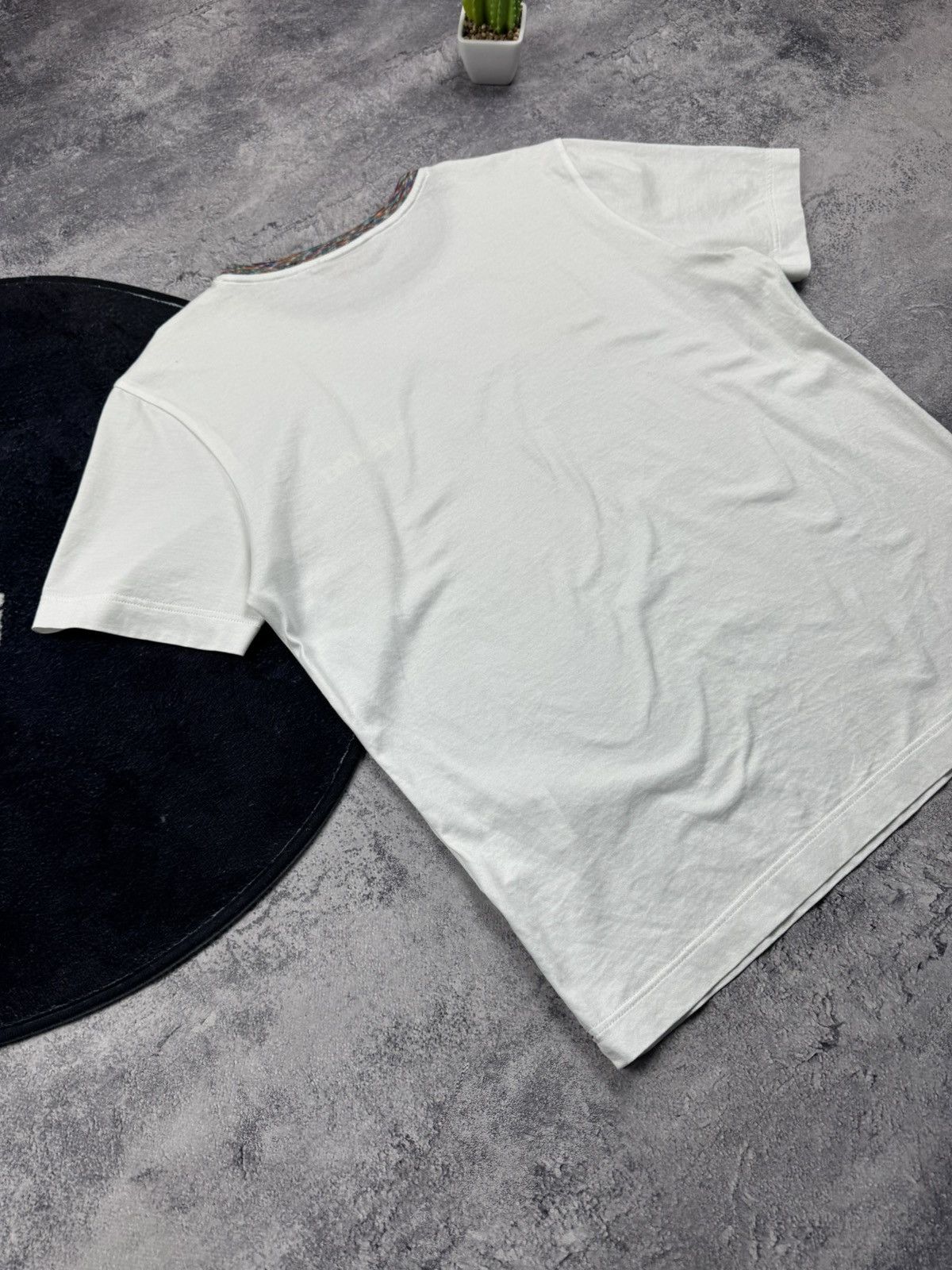 Missoni Missoni Logo T-shirt w/ Signature Space-Dye Knit Collar Size US S / EU 44-46 / 1 - 13 Thumbnail