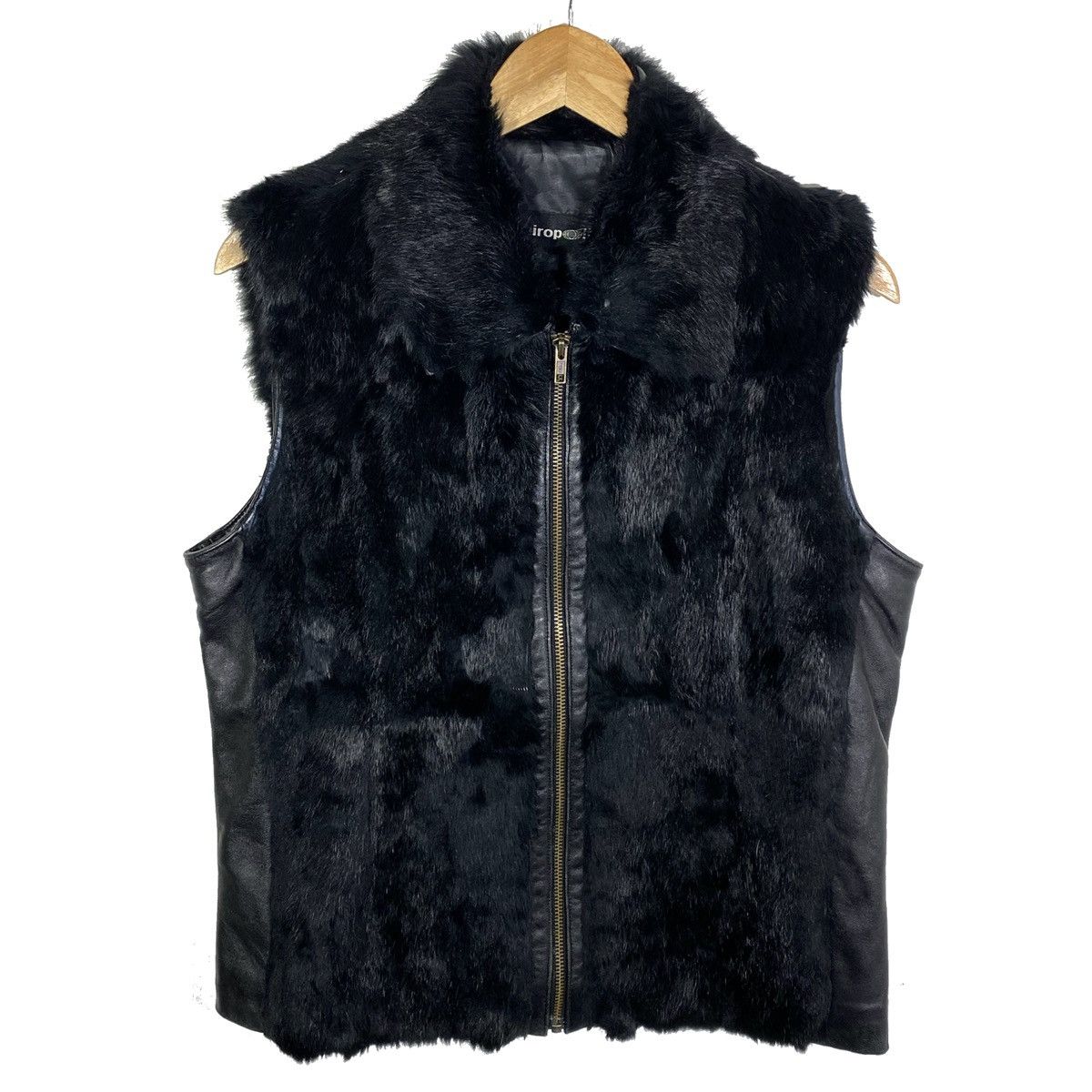 Vintage Gilet Sans Manches Cuir x Fourrure Vintage 80’s Cuiropolis Size L / US 10 / IT 46 - 1 Thumbnail