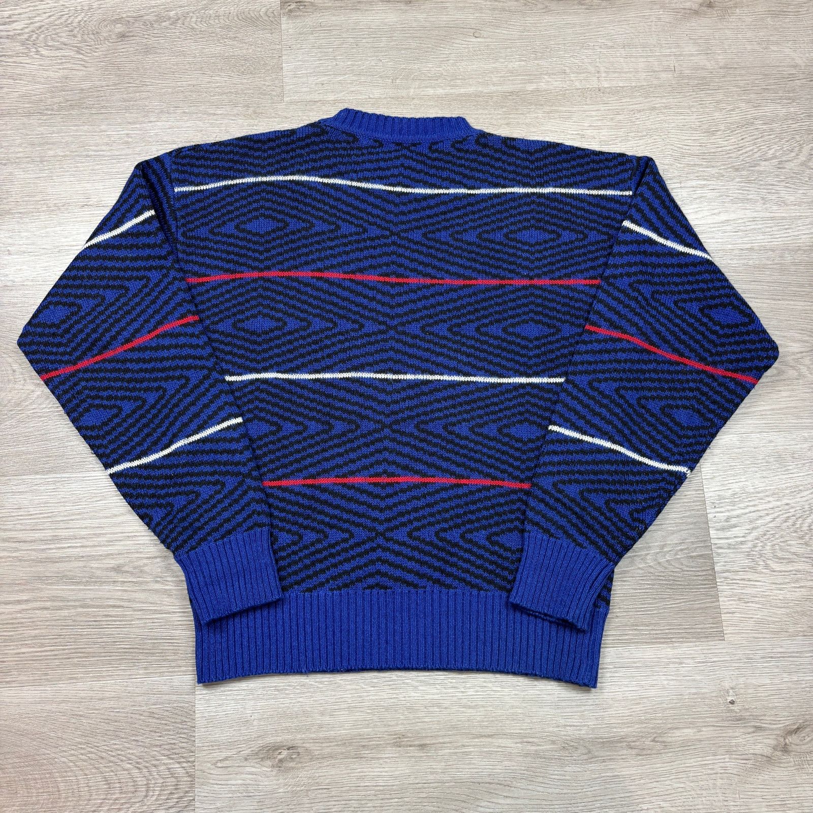 Vintage × Yves Saint Laurent VTG Yves Saint Laurent Wool 3D Stripe Sweater Men's Medium Size US M / EU 48-50 / 2 - 3 Thumbnail