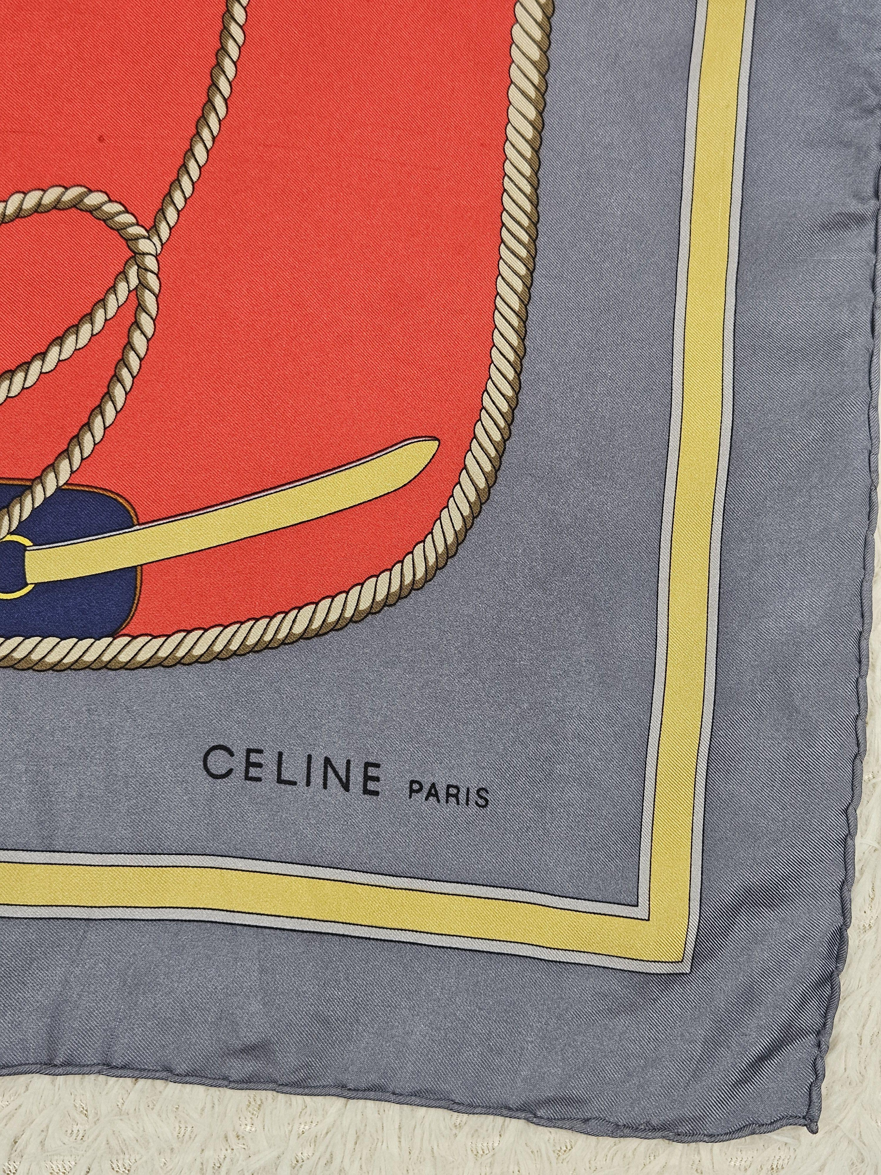 Celine Celine Paris Carriage Silk Scarf Size ONE SIZE - 3 Thumbnail