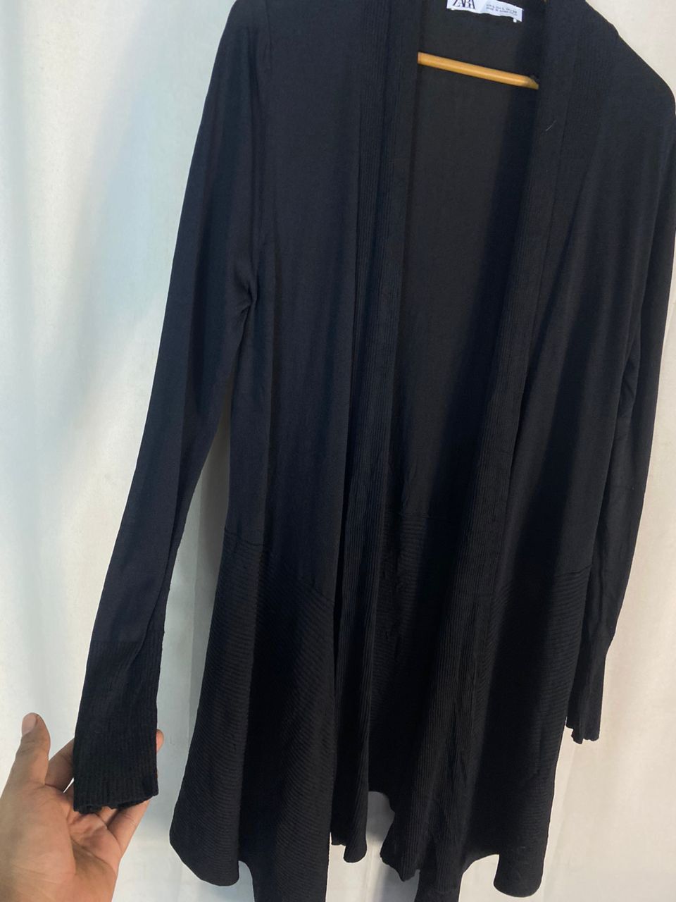 Zara Zara black long cardigan shirt Size L / US 10 / IT 46 - 2 Thumbnail