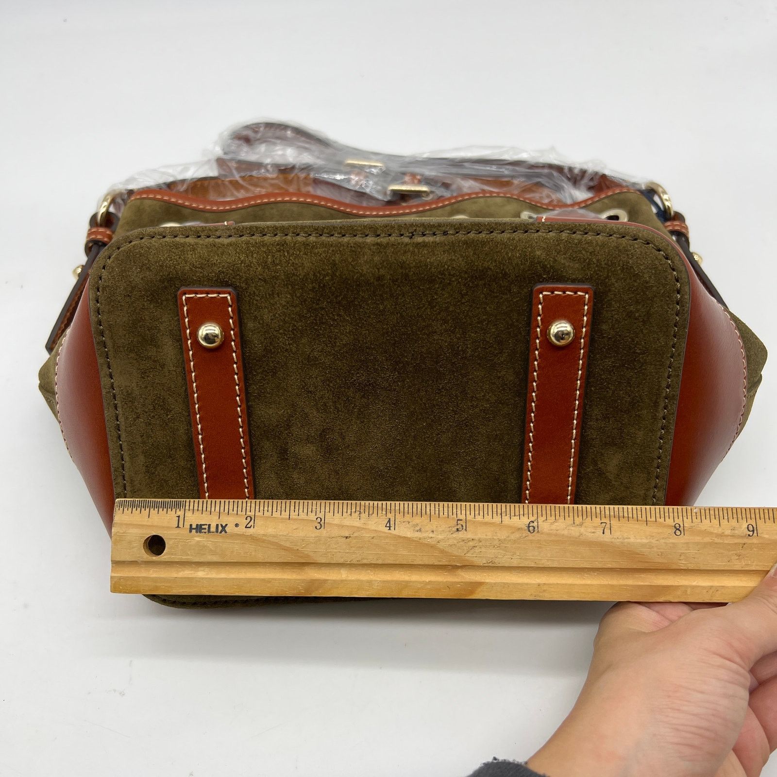 Dooney & Bourke Dooney & Bourke Suede Drawstring Crossbody Olive Size ONE SIZE - 5 Thumbnail