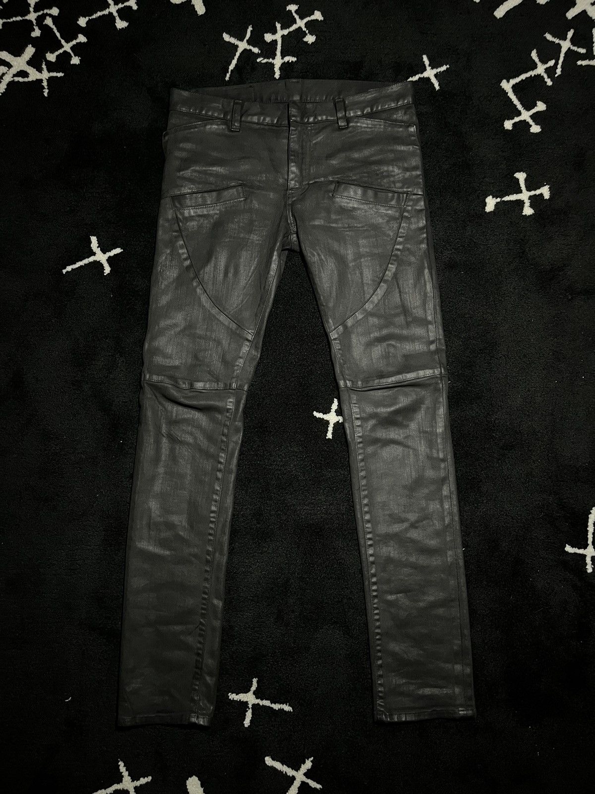 Balmain BALMAIN JEANS SS12 BLACK WAX DECARNIN ERA | Grailed