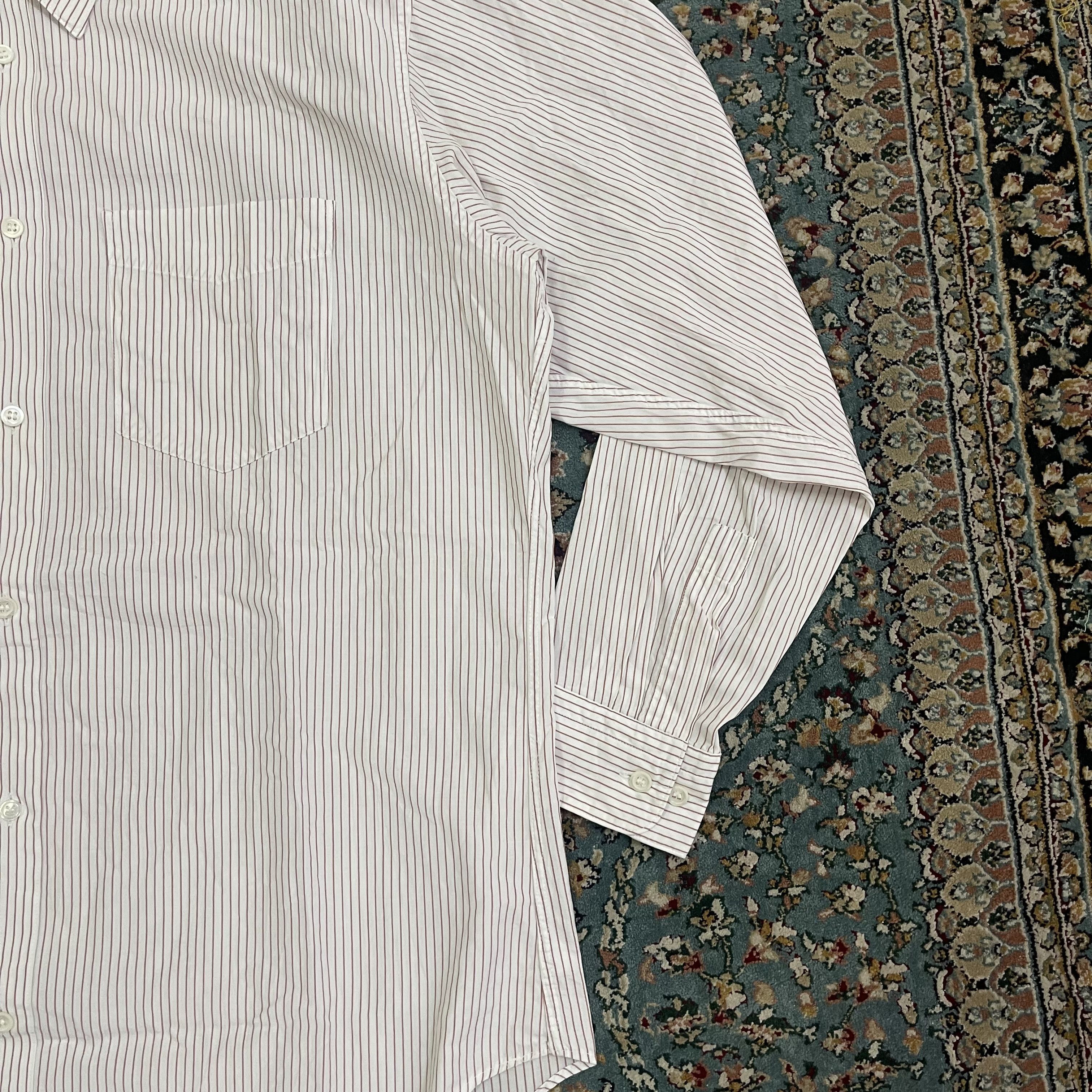 Issey Miyake × Vintage Vtg 80s Issey Miyake Circa Pinstripe Office Shirt Size US XL / EU 56 / 4 - 5 Thumbnail