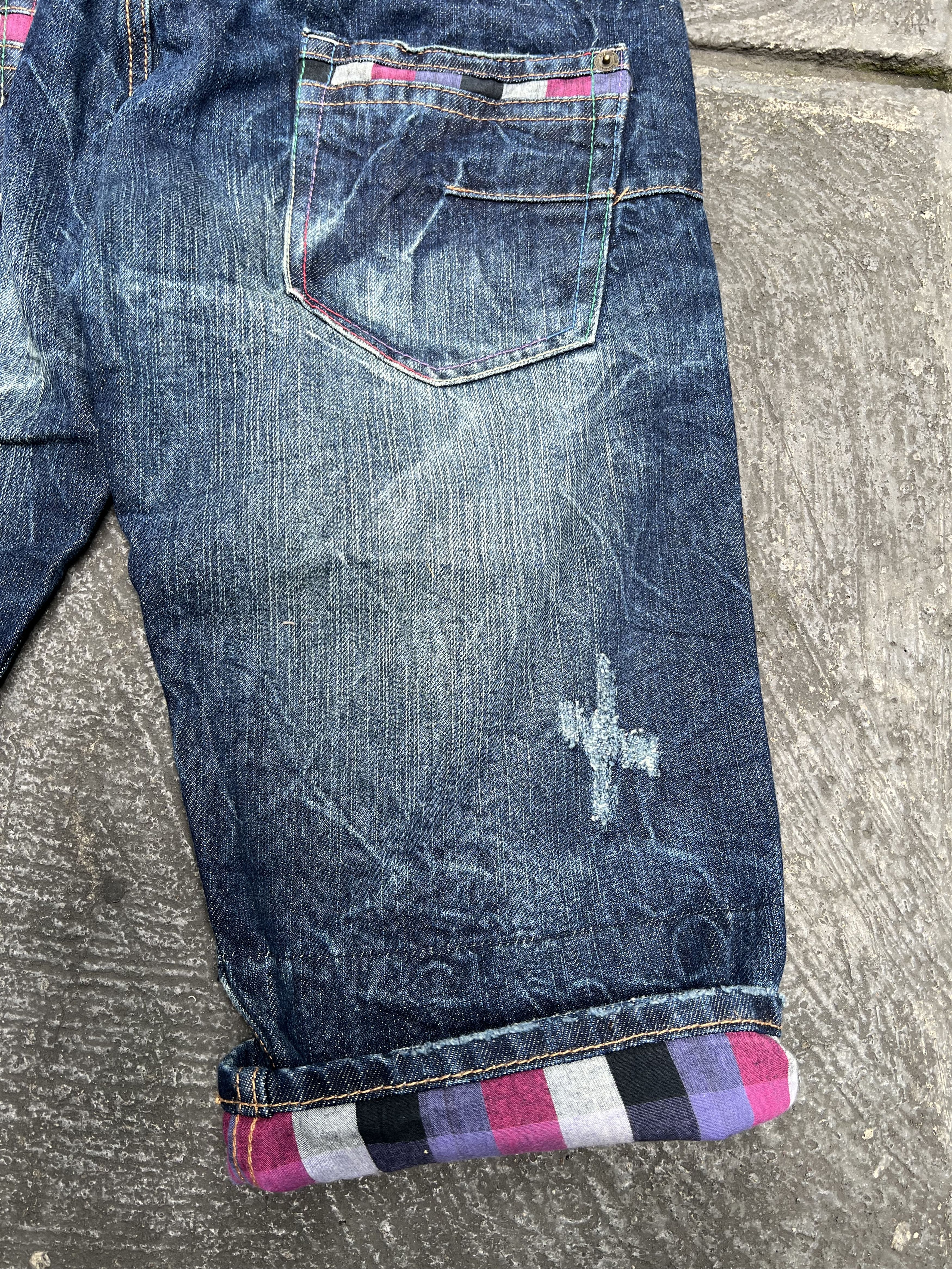 Japanese Brand 2000s Japanese Ifsix Double Waist Wash Jeans Jorts Short y2k Size US 31 - 6 Thumbnail