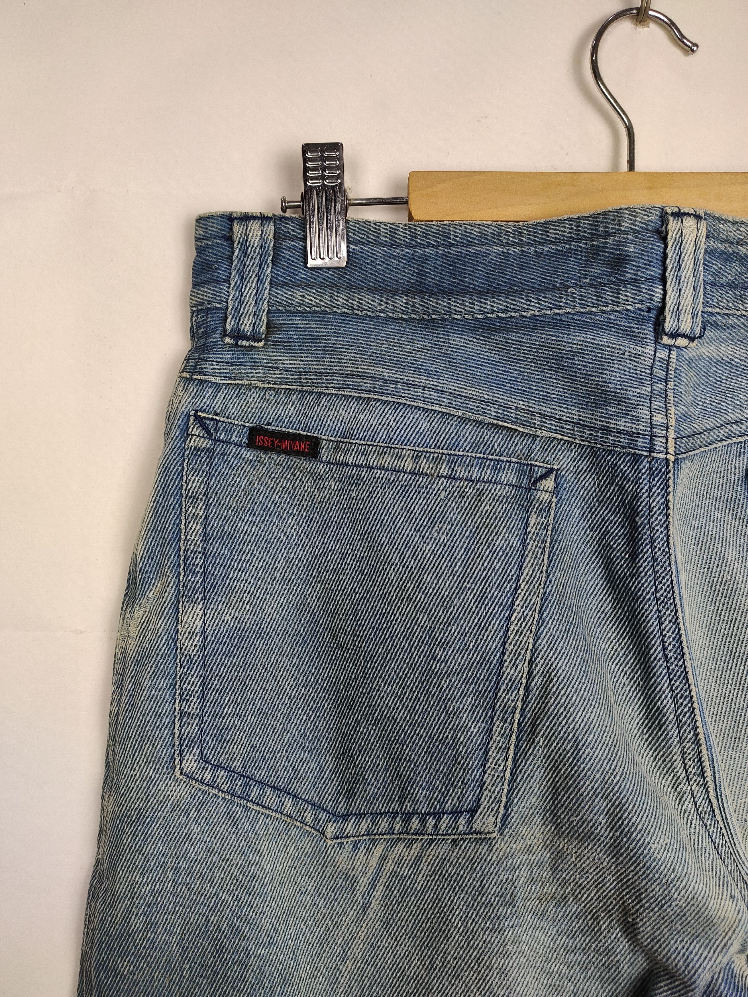 Issey Miyake × Vintage Vintage 80s Issey Miyake Men Denim Pant Repaired Size US 29 - 6 Thumbnail