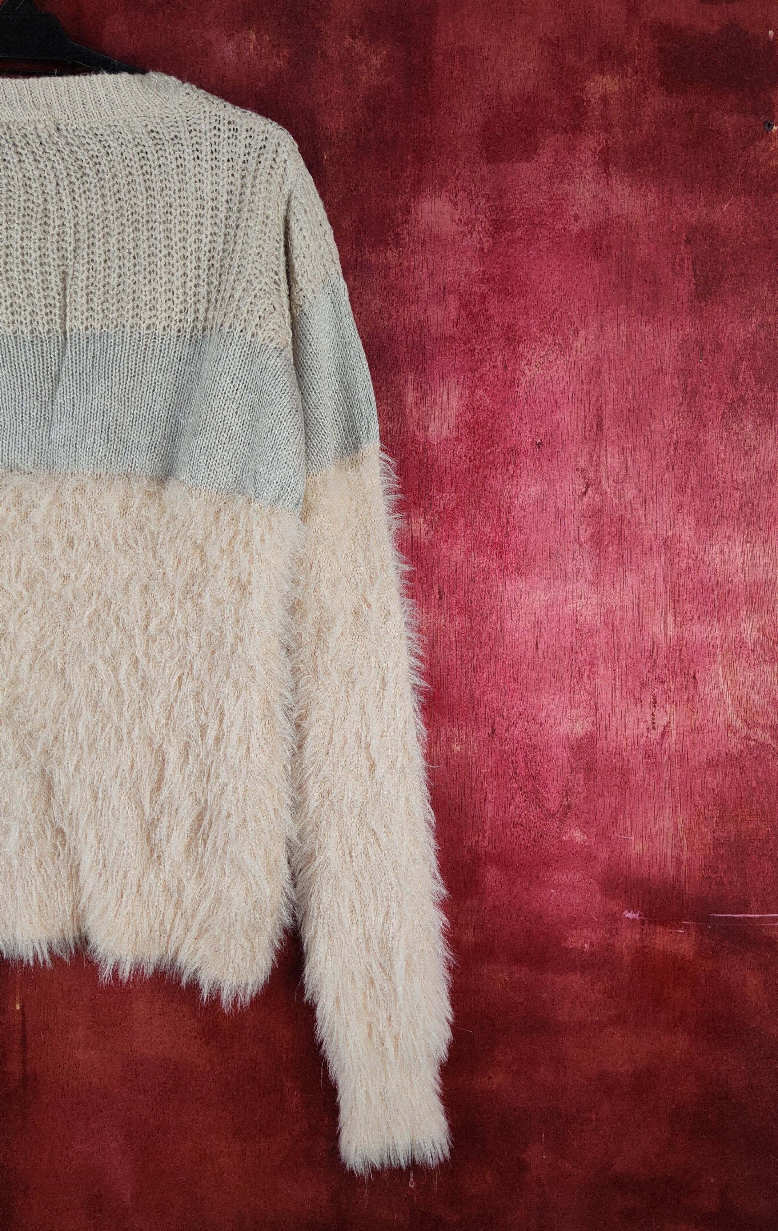 Aran Isles Knitwear Lhelbie Light Orange Shag Shaggy Fur Mohair Knitwear #S2100 Size M / US 6-8 / IT 42-44 - 9 Thumbnail