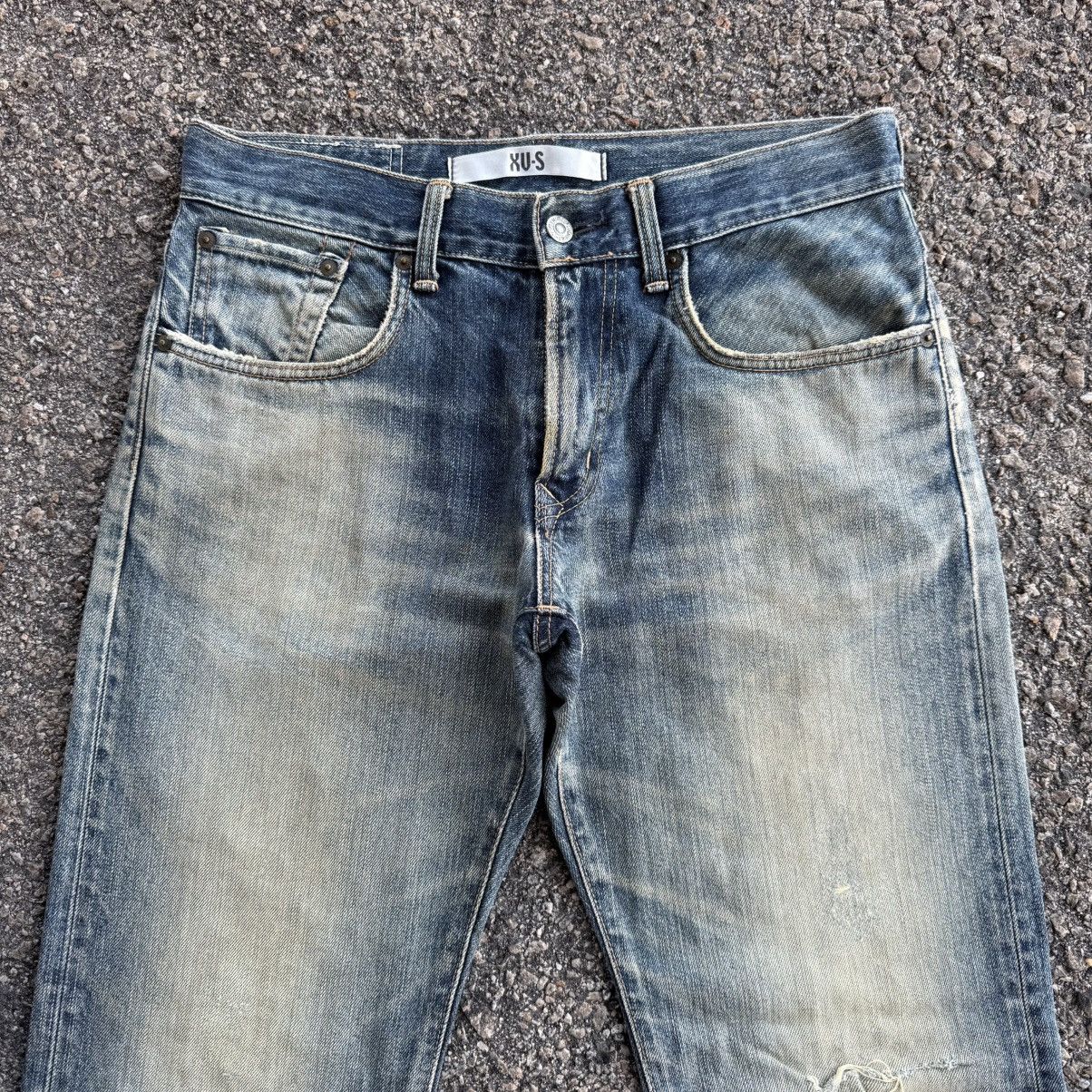Edwin VINTAGE EDWIN MUD WASHER FADED RIPPEP JEAN DENIM PANTS Size US 33 - 3 Thumbnail