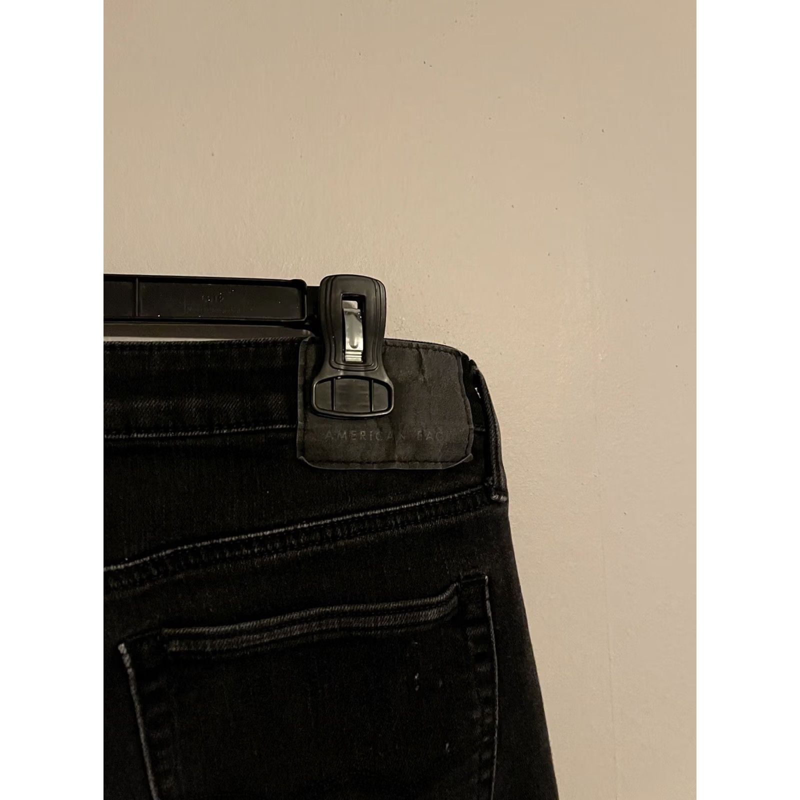 American Eagle Outfitters American Eagle Jeans Mens Slim Fit Black Wash Stretch Denim 30x31 Size US 30 / EU 46 - 4 Thumbnail
