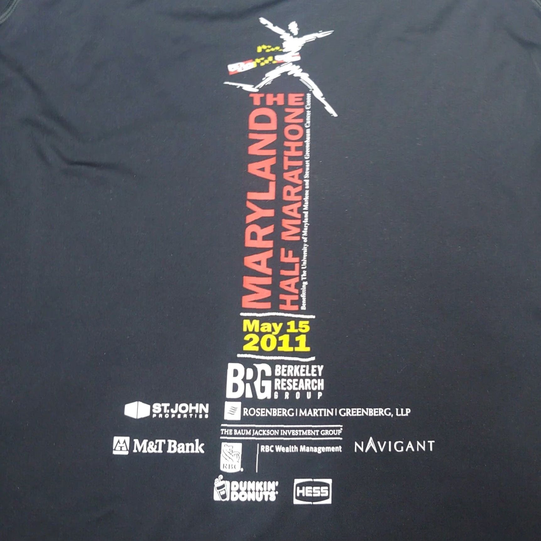 Under Armour Under Armour Maryland Half Marathon 2011 Shirt Black T-Shirt Mens 2XL Run Athletic Heat Gear Loose Short Sleeve Crew Neck Graphic Print Size US XXL / EU 58 / 5 - 4 Thumbnail