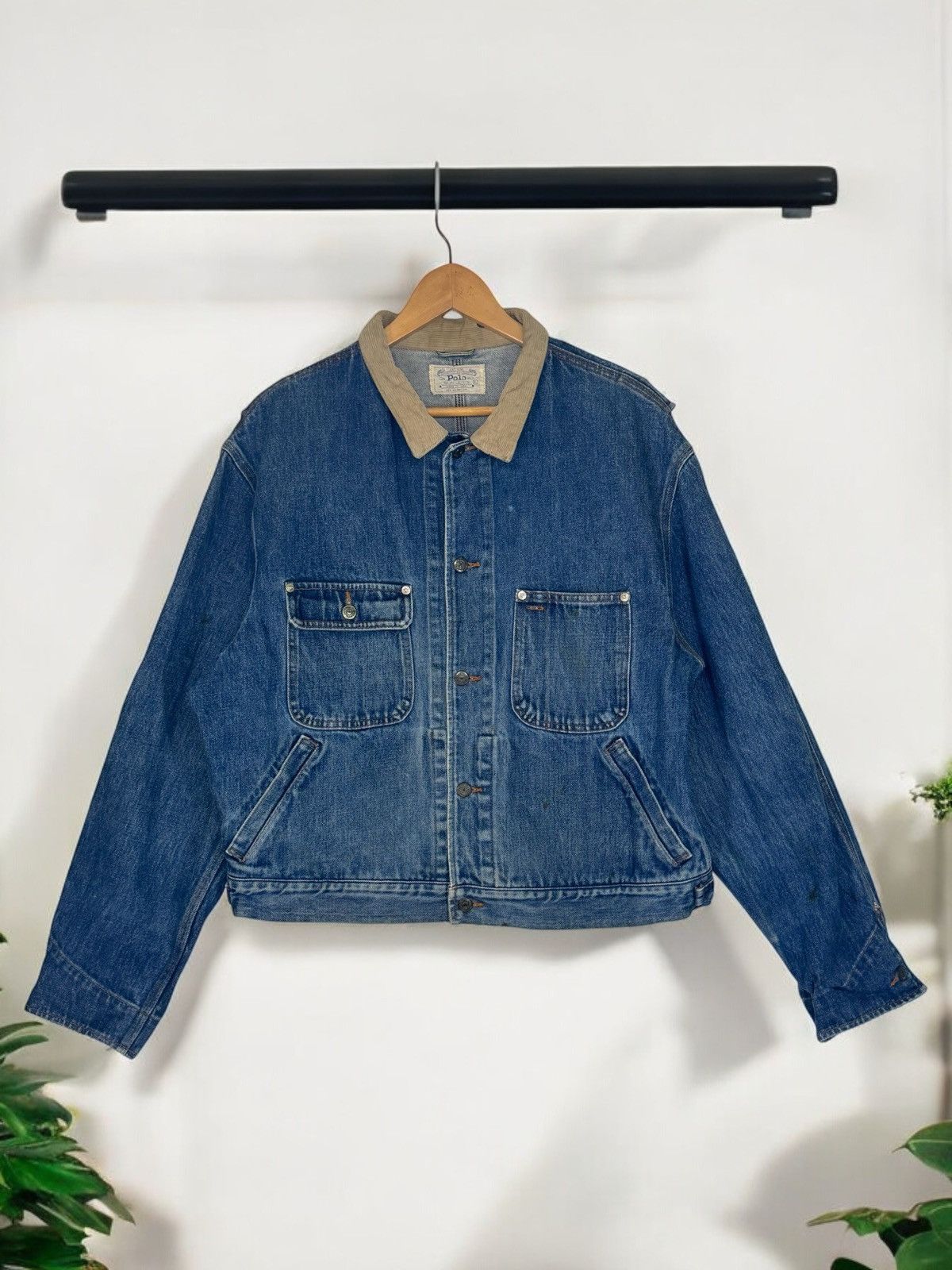 Polo Ralph Lauren Vintage Ralph Lauren Denim Jacket Corduroy Collar Kanye West Size US L / EU 52-54 / 3 - 1 Thumbnail