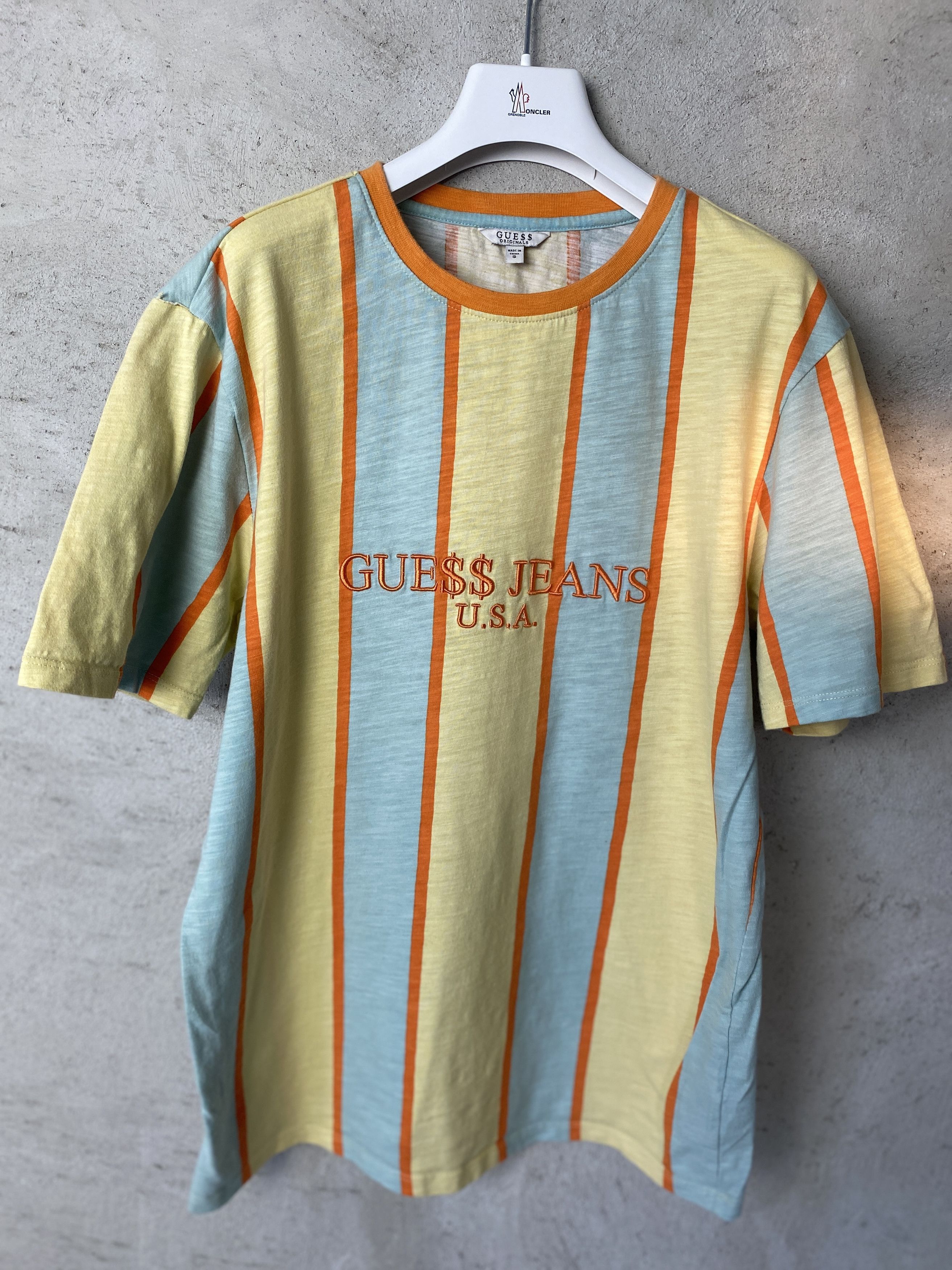 A$AP Rocky ASAP Rocky x Guess striped t-shirt tee big logo Size US S / EU 44-46 / 1 - 1 Thumbnail