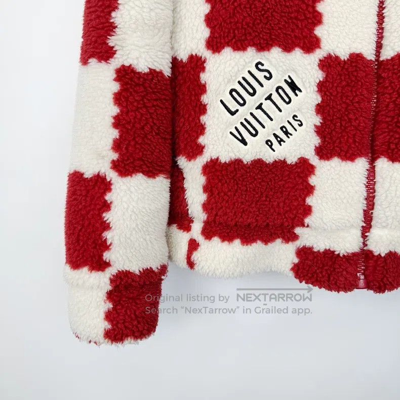 Louis Vuitton Louis Vuitton Co-branded red and white checkerboard embroi Size US XL / EU 56 / 4 - 4 Thumbnail