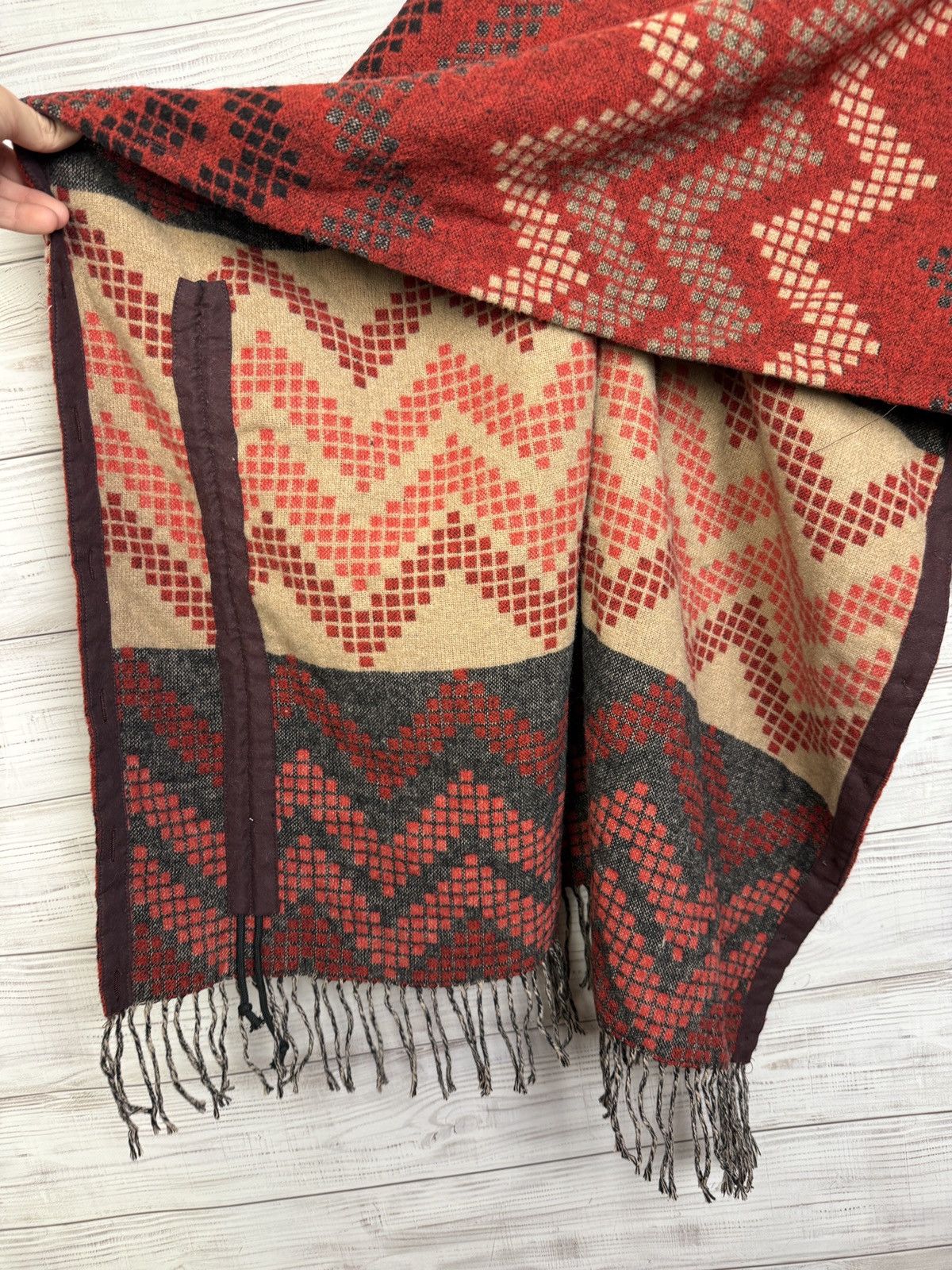 RRL Ralph Lauren RRL Ralph Lauren Wool Poncho Western Pattern Size ONE SIZE - 4 Thumbnail