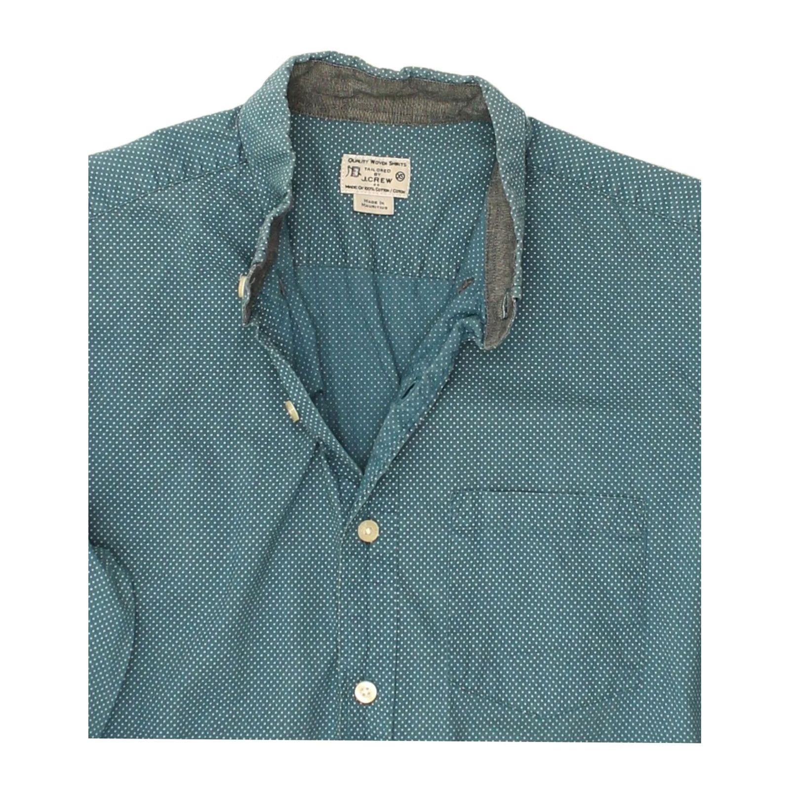 J.Crew J. CREW Mens Shirt XS Green Polka Dot Cotton Size US XS / EU 42 / 0 - 3 Thumbnail