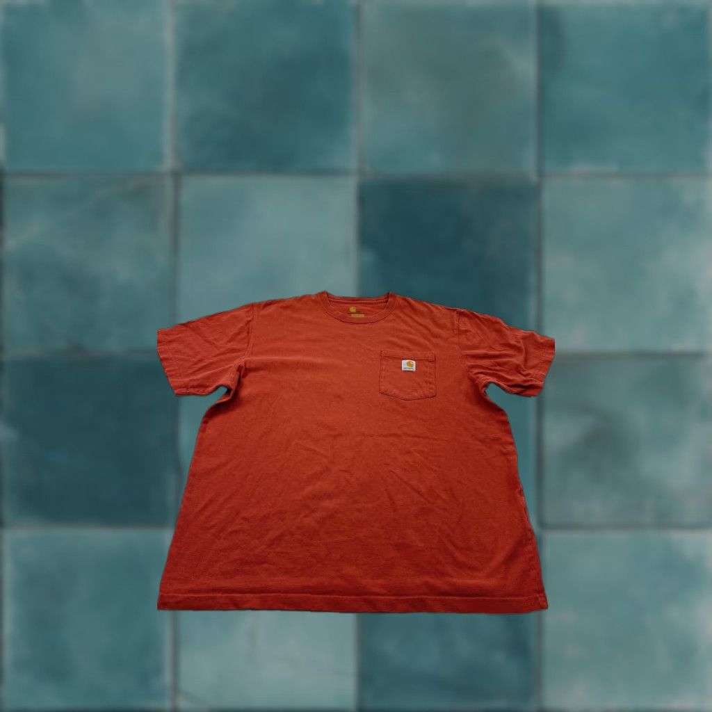 Carhartt Carhartt Shirt Mens XL Rust Red K87 Original Fit Pocket Workwear Tee Shirt Size US XL / EU 56 / 4 - 1 Thumbnail