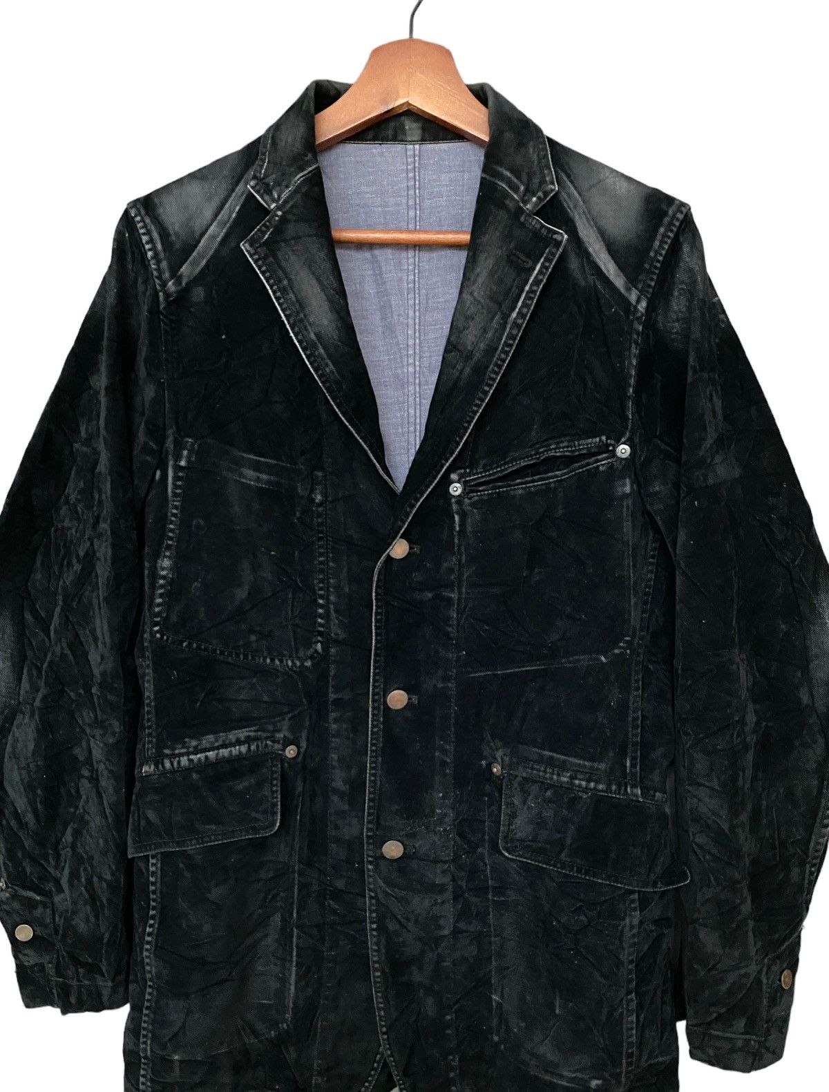 Vintage Vintage Japanese Brand Tete Homme Velvet Jacket 2000s Size US S / EU 44-46 / 1 - 3 Thumbnail