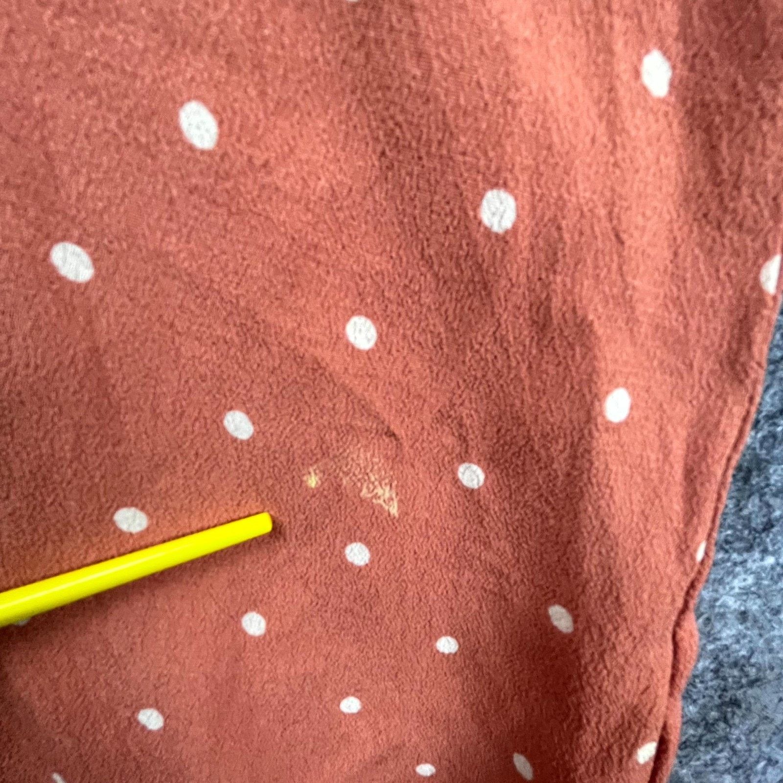 Madewell Madewell Tank Dress Small Orange Polka Dot Button Front Size S / US 4 / IT 40 - 4 Thumbnail