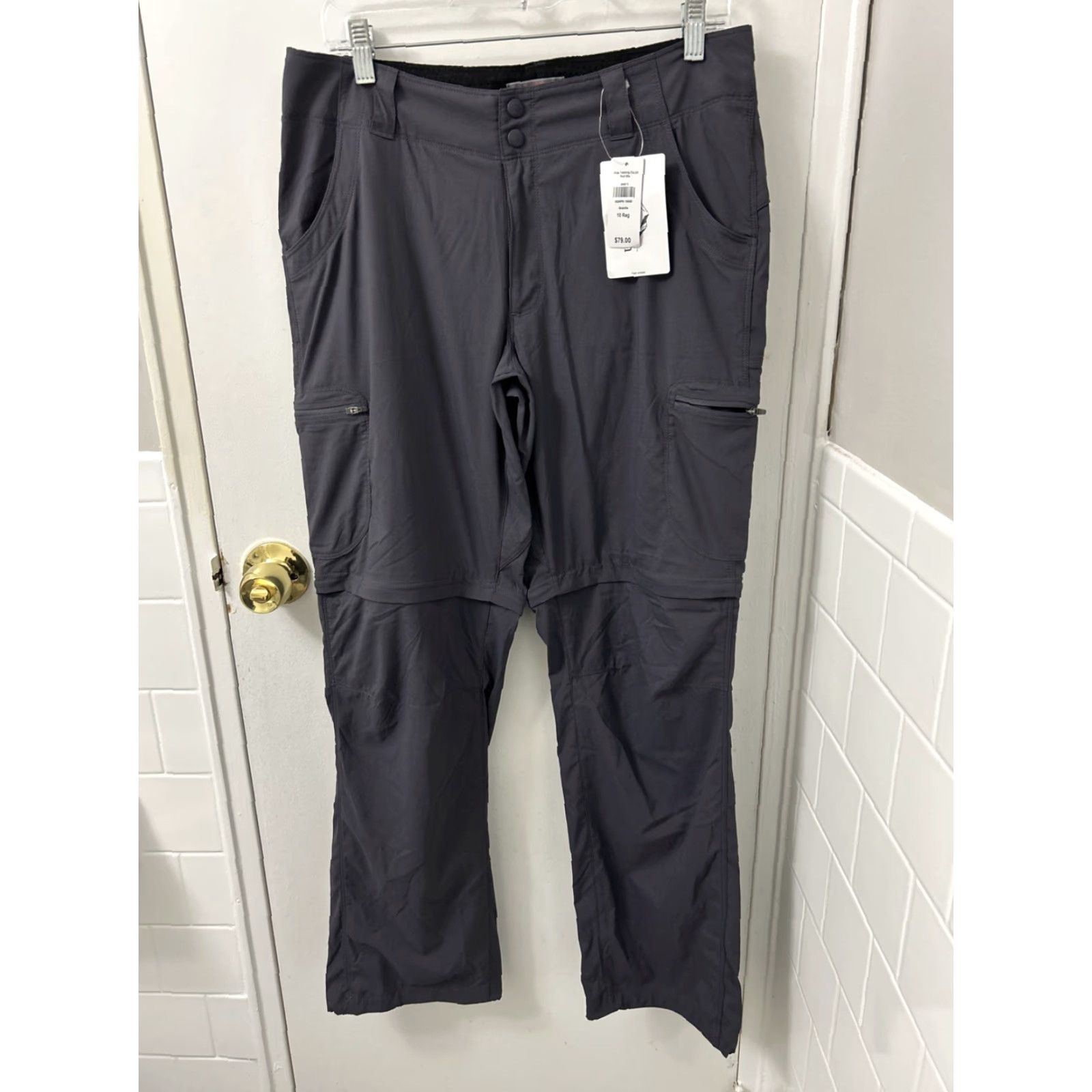 Vintage VINTAGE LL Bean Pants Womens 10 Gray Vista Trekking Zip Off Straight Leg Cargo 296675 Size 32" / US 10 / IT 46 - 2 Thumbnail