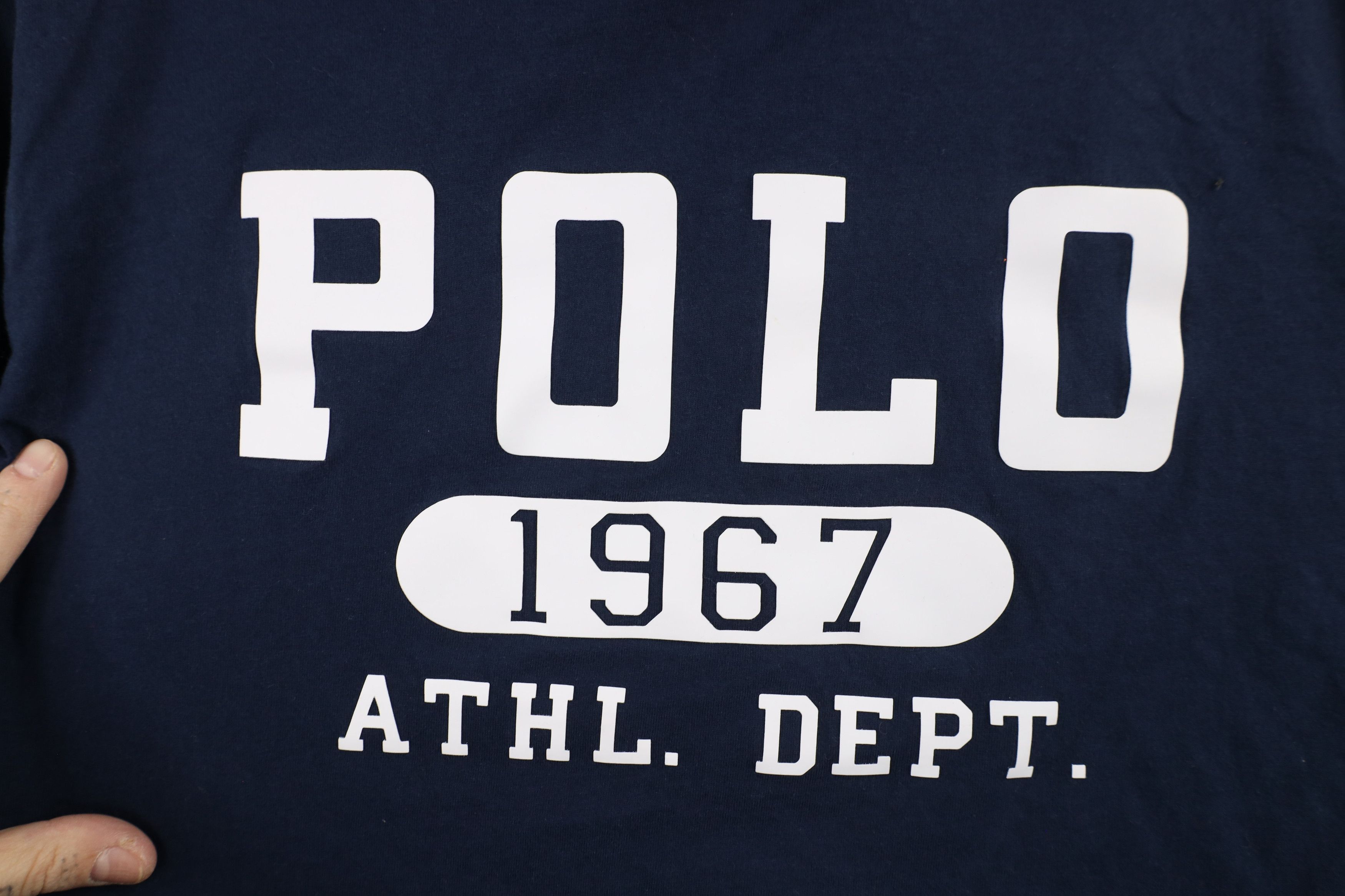 Ralph Lauren Vintage Ralph Lauren Spell Block Letter Hooded T-Shirt Blue Size US M / EU 48-50 / 2 - 4 Thumbnail