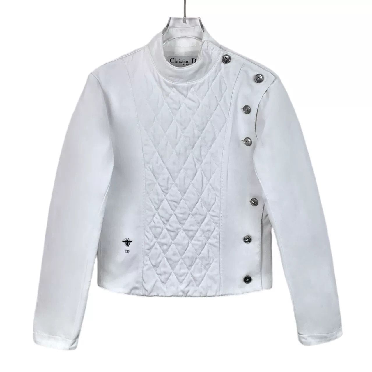 Dior christian dior white logo embroidered jacket Size US XXS / EU 40 - 1 Thumbnail