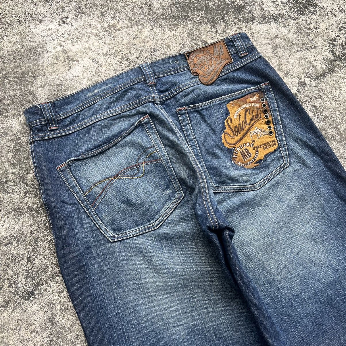 Pelle Pelle “y2k style” PELLE PELLE ACID WASH BAGGY JEANS Size US 38 / EU 54 - 10 Thumbnail