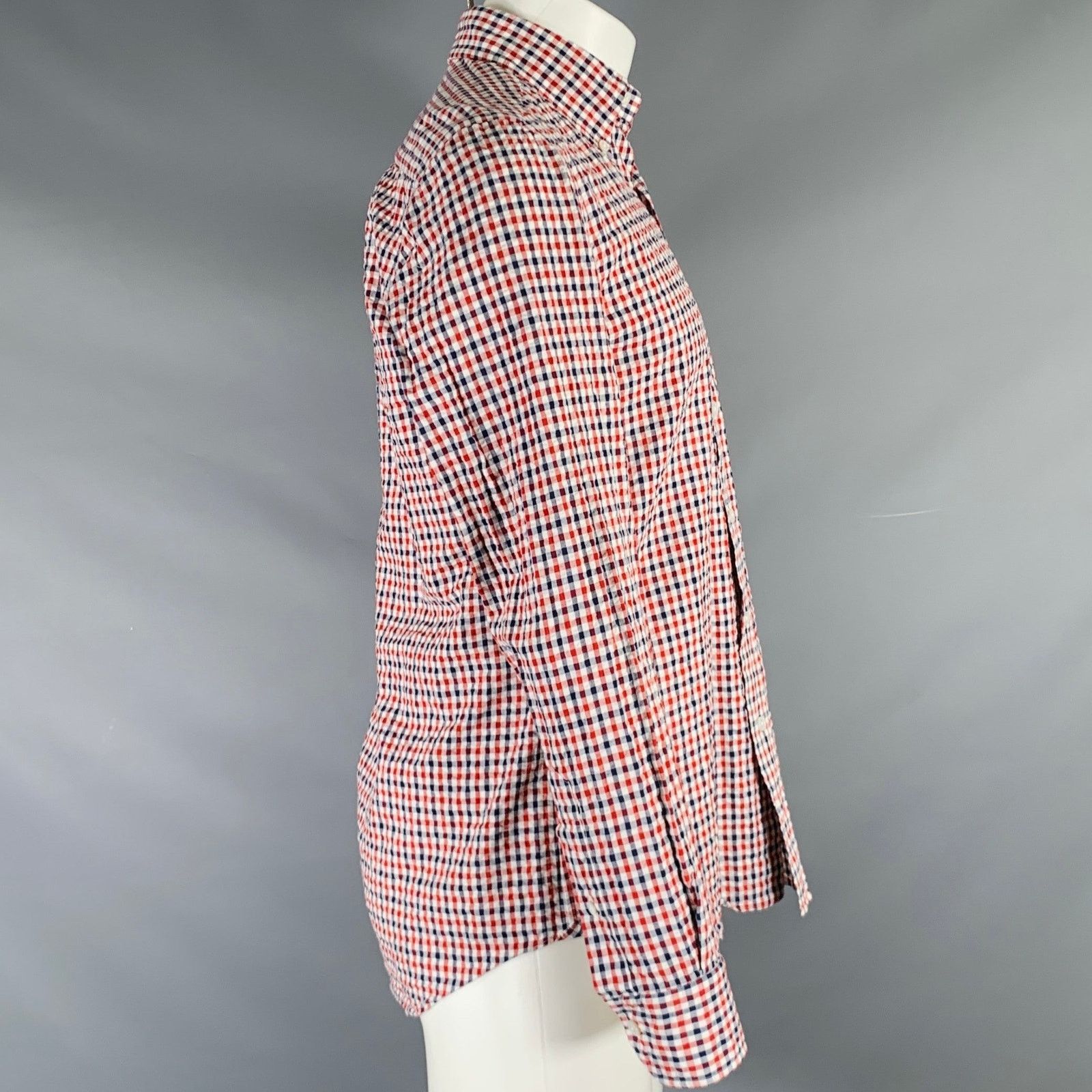Salvatore Piccolo SALVATORE PICCOLO Blue Checkered Cotton Long Sleeve Shirt Size US M / EU 48-50 / 2 - 3 Thumbnail