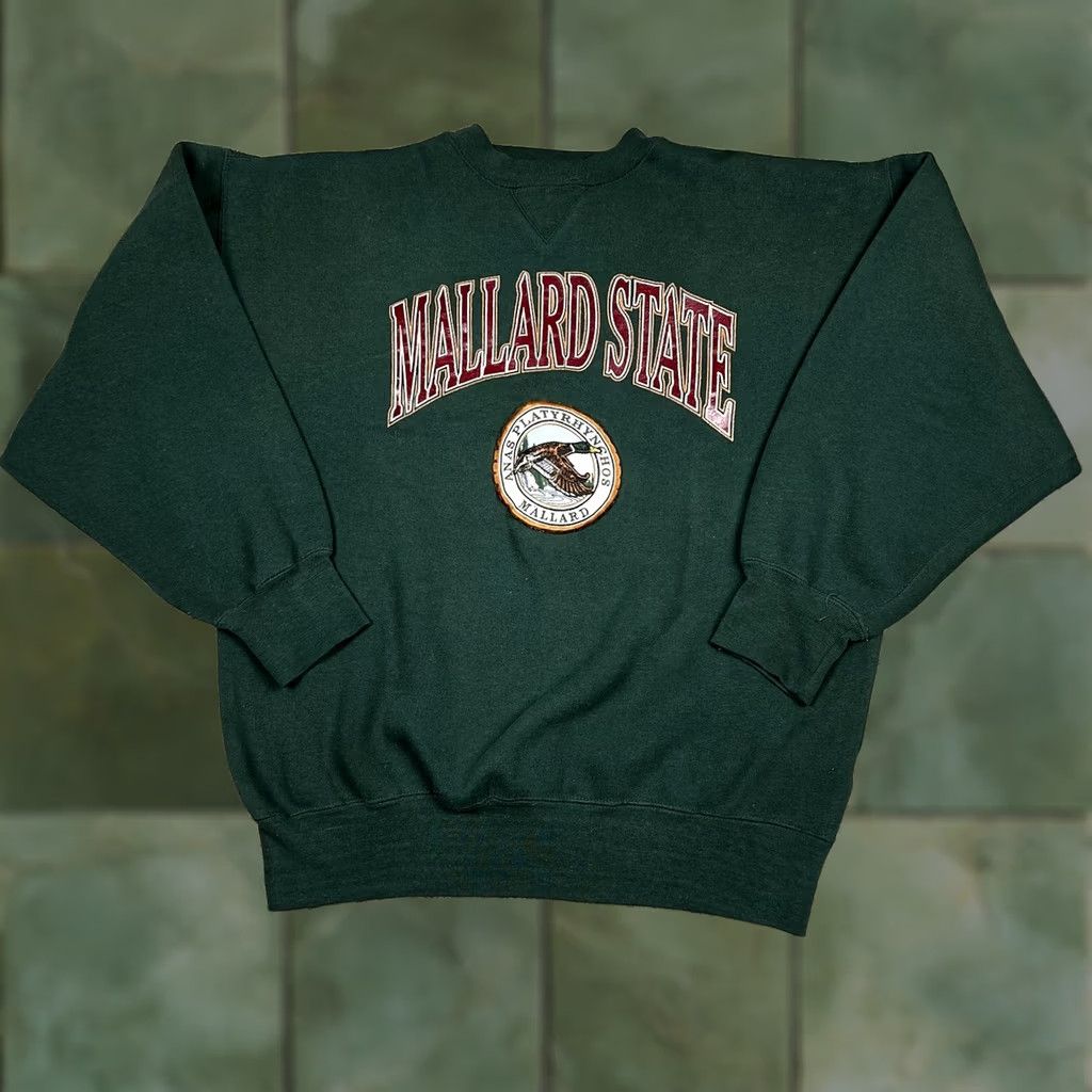 Vintage VINTAGE Midwest Mallard State Duck Graphic Gusset Crewneck Large Hunting Sweatshirt Mens Size US L / EU 52-54 / 3 - 1 Thumbnail