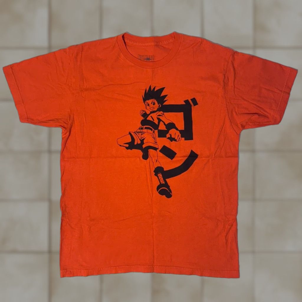 Hunter Hunter X Hunter T-Shirt Men Crew Neck Short Sleeve Orange Logo Anime Tshirt L Size US L / EU 52-54 / 3 - 1 Thumbnail