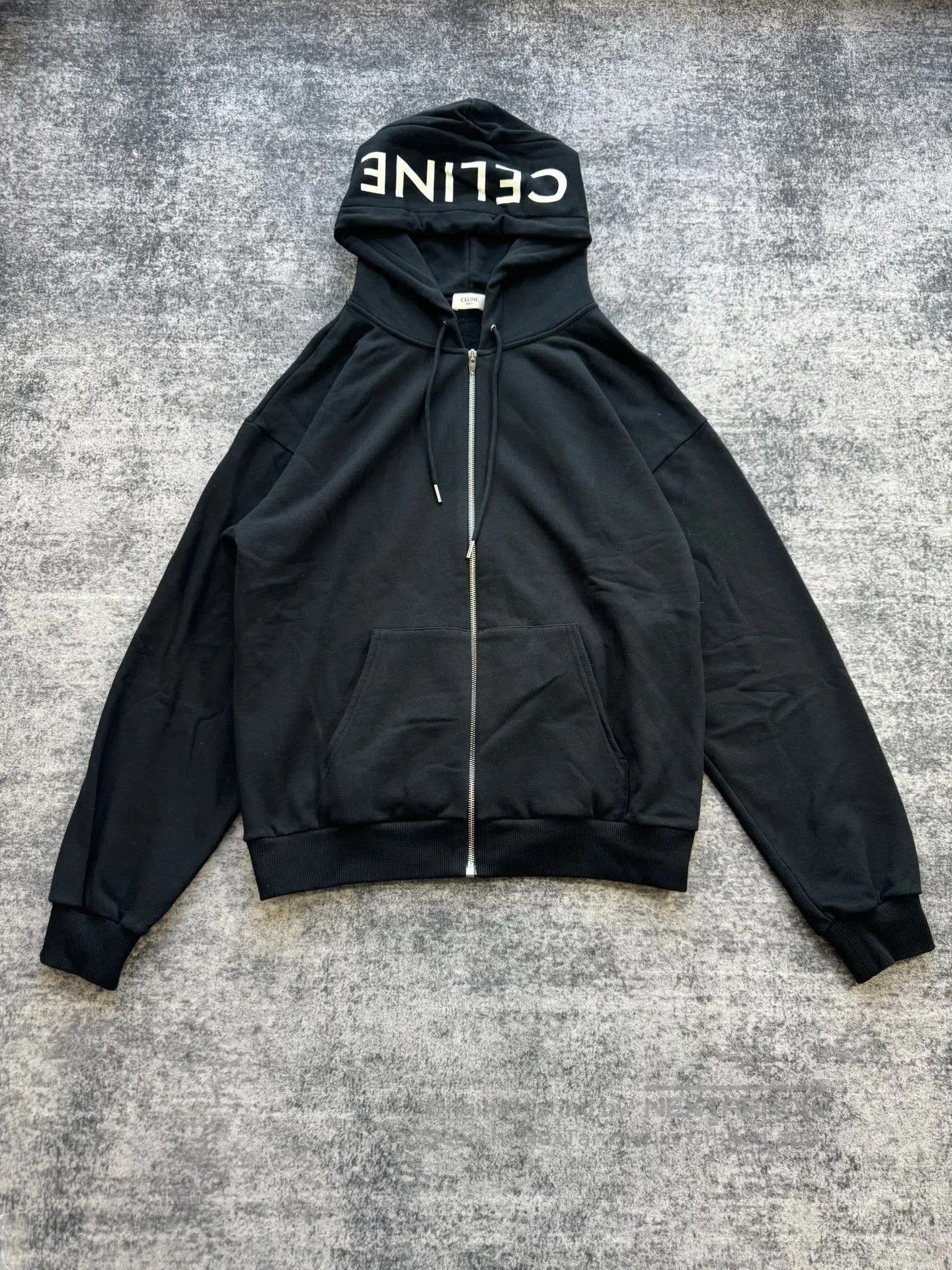 Celine Celine Black Logo Zip Hooded Jacket. Size US M / EU 48-50 / 2 - 1 Thumbnail