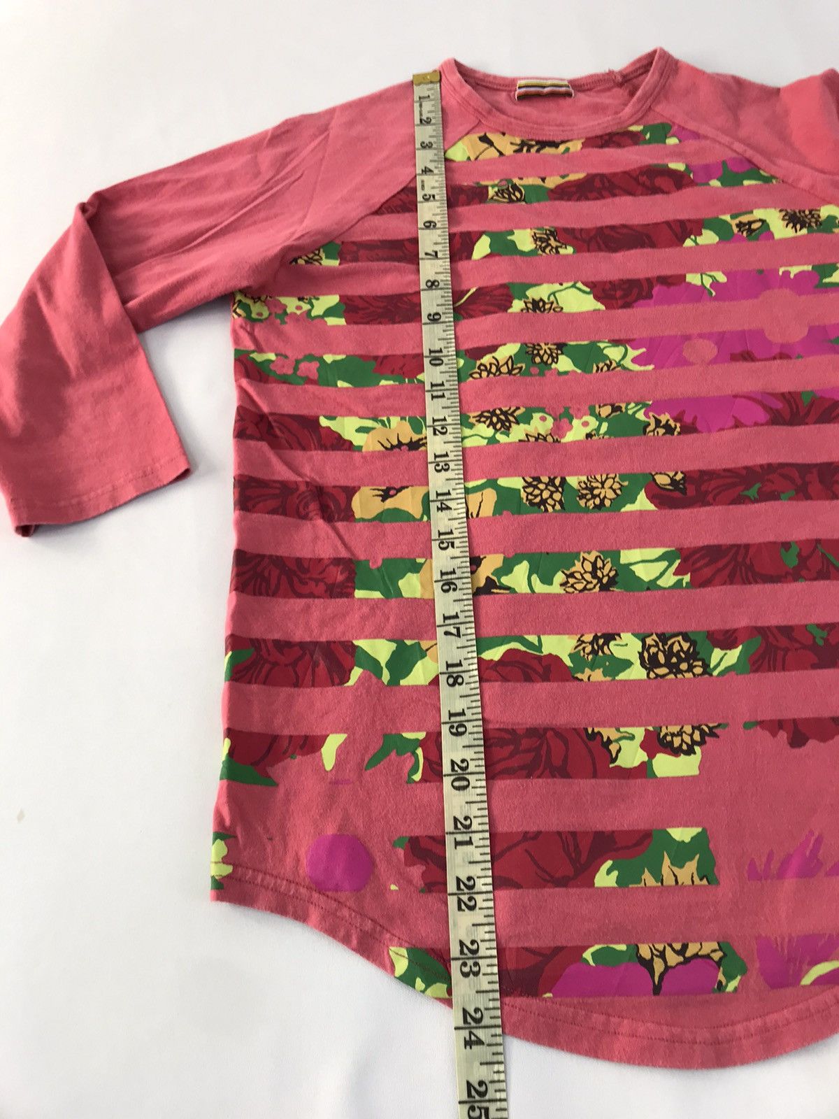 Paul Smith Paul Smith Jeans Striped Floral Design Raglan Printed Tee Size S / US 4 / IT 40 - 9 Thumbnail