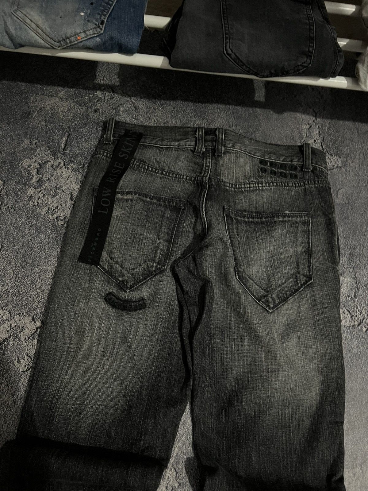 Japanese Brand Intentional Wear Y2K Aesthetic Distressed Skinny Jeans 90 Size US 31 - 2 Thumbnail