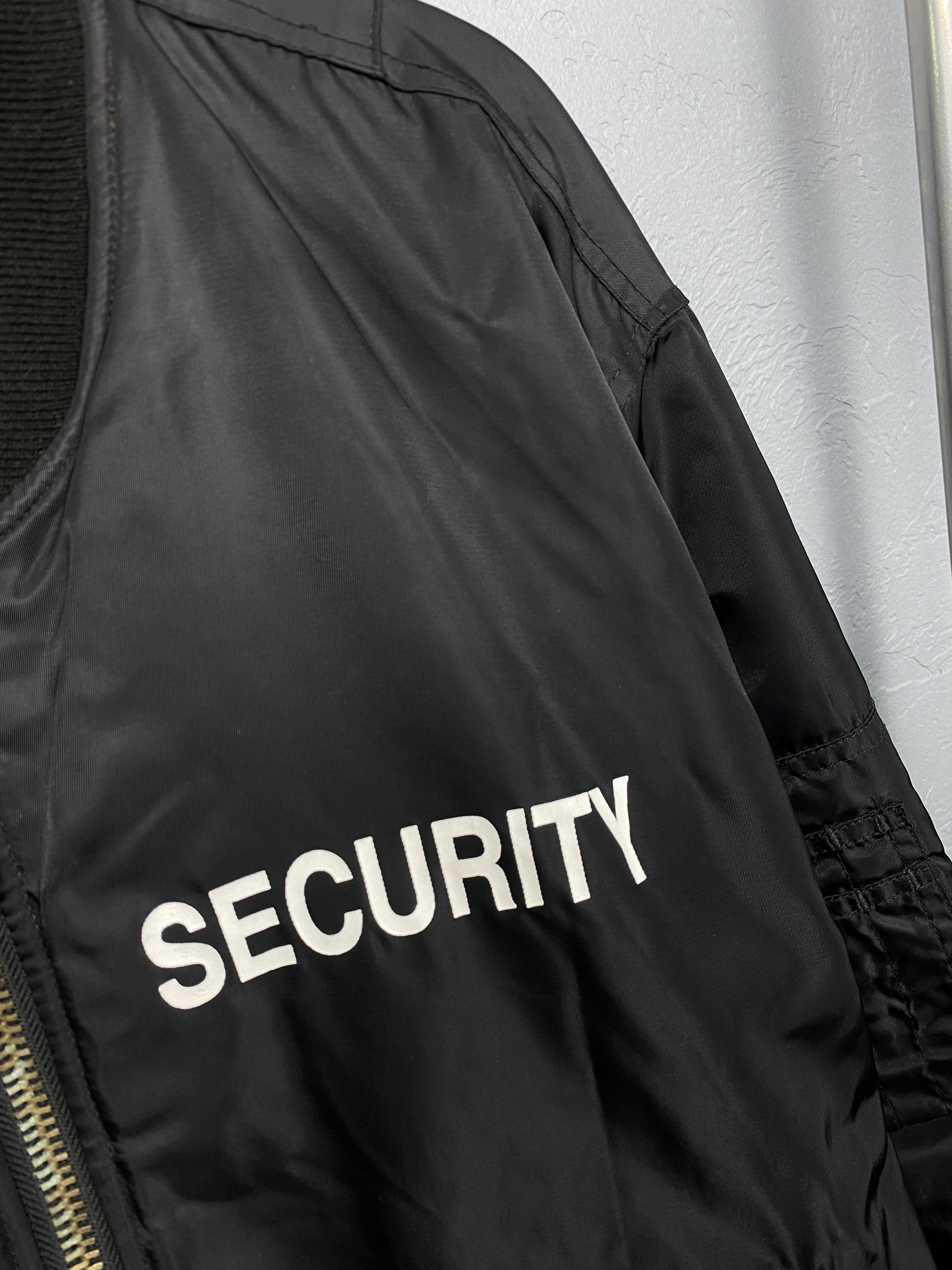 Vintage SECURITY MA1 Pilot Air Force Nylon Bomber Jacket Vintage Size US XL / EU 56 / 4 - 6 Thumbnail