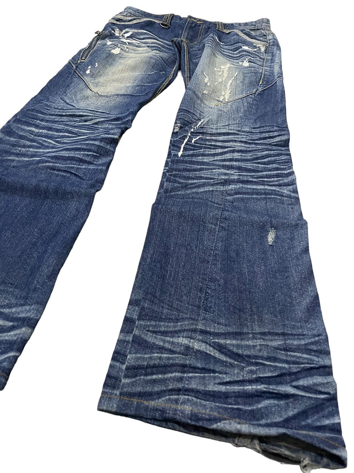 HIDEAWAYS × Hysteric Glamour Hideaway Nicole Muddy Wash Heavy Whiskers Flared Jeans Size US 30 / EU 46 - 7 Thumbnail