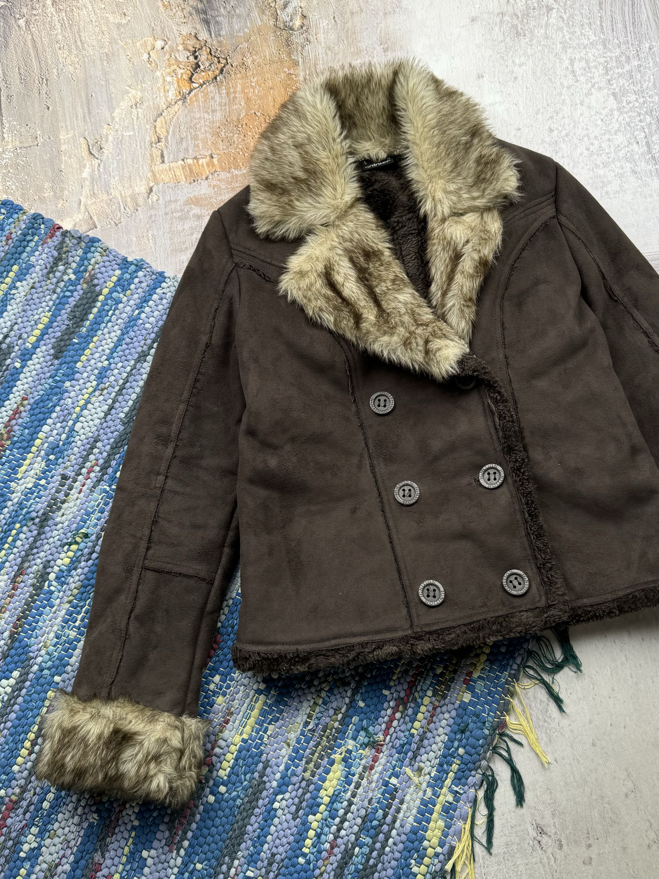 Japanese Brand Vintage Faux Sheepskin Jacket A328D15(538) Size M / US 6-8 / IT 42-44 - 2 Thumbnail