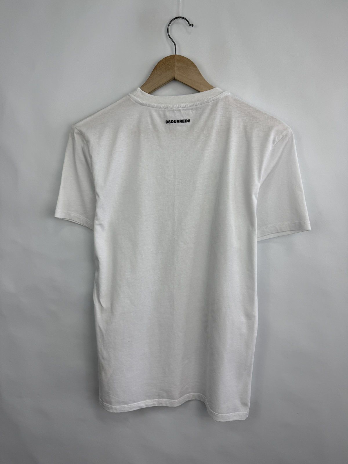 Dsquared2 🇮🇹 Y2K Dsquared2 Asymmetric Print T-Shirt Rare Retro Hype Size US S / EU 44-46 / 1 - 7 Thumbnail