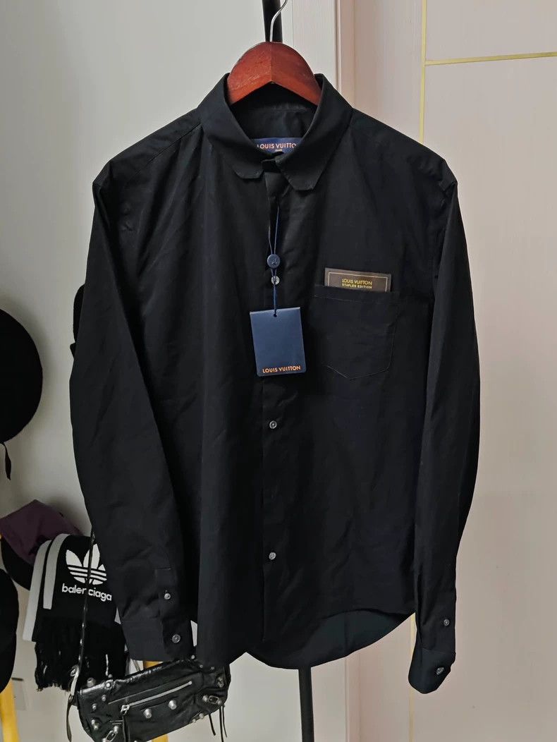 Louis Vuitton LOUIS VUITTON 24ss Solid Pocket Logo Long Sleeve Shirt 2503 Size US L / EU 52-54 / 3 - 1 Thumbnail
