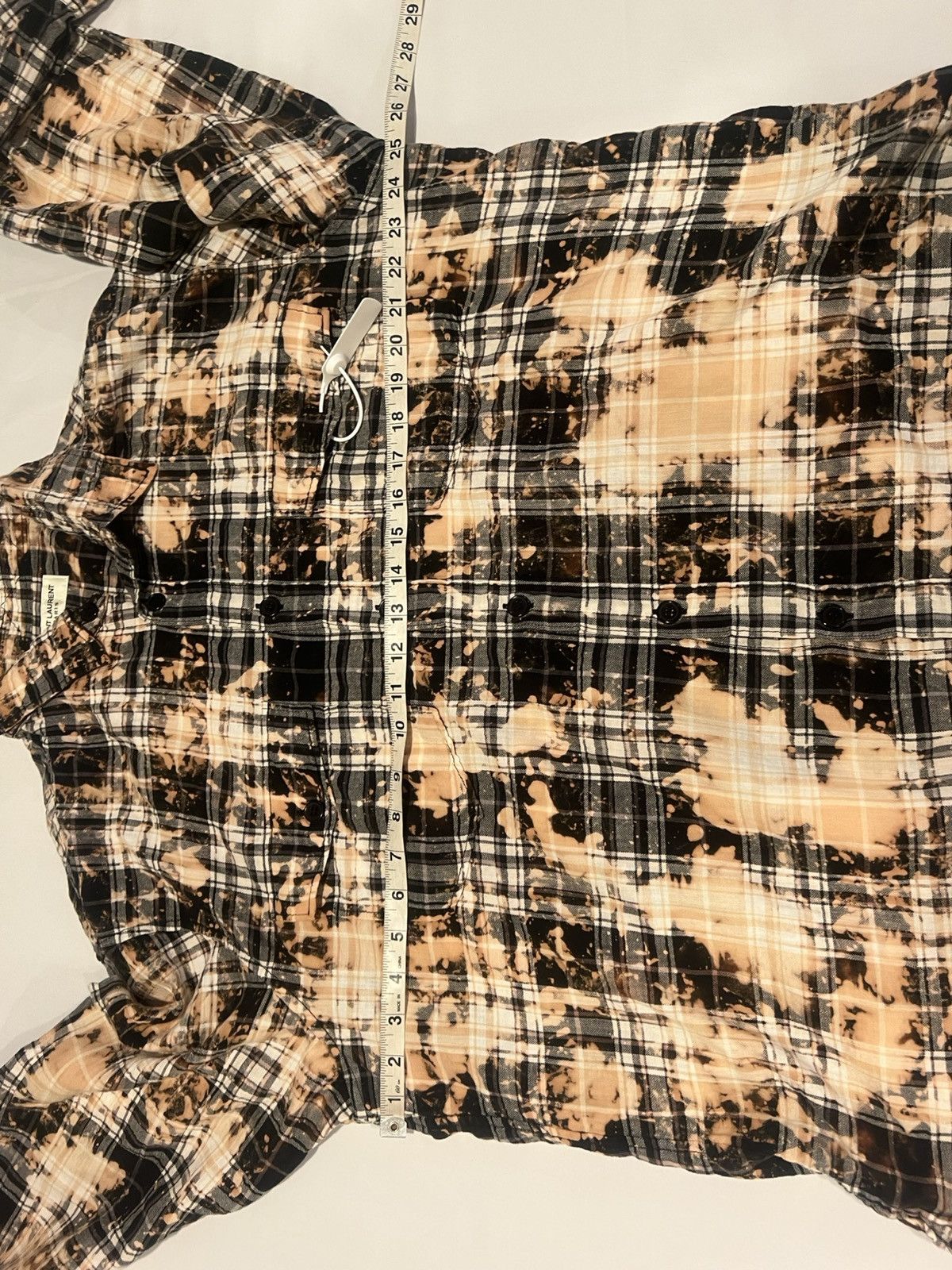 Saint Laurent Paris Saint Laurent Hedi Slimane men’s bleached flannel shirt. L Size US L / EU 52-54 / 3 - 2 Thumbnail
