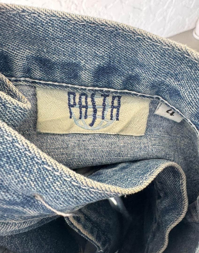 Designer Pasta Vintage Wrap Denim Skirt 4 Size 27" / US 4 / IT 40 - 4 Thumbnail