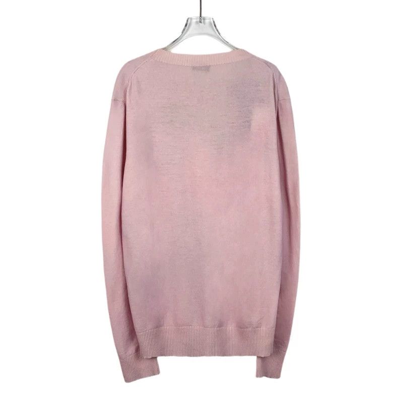 Dior Dior Pink floral pattern inlaid wool round-neck long-sleeve Size US L / EU 52-54 / 3 - 2 Thumbnail