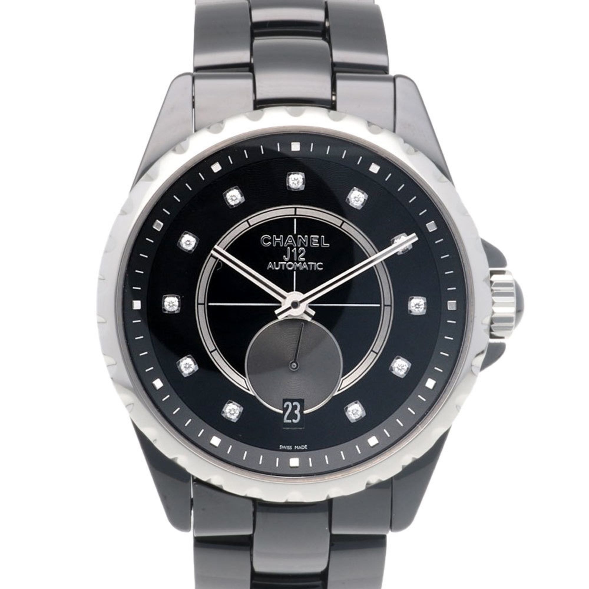 Chanel Chanel J12 Watch Ceramic Automatic Men's CHANEL 11P Diamond Overhauled Size ONE SIZE - 1 Thumbnail