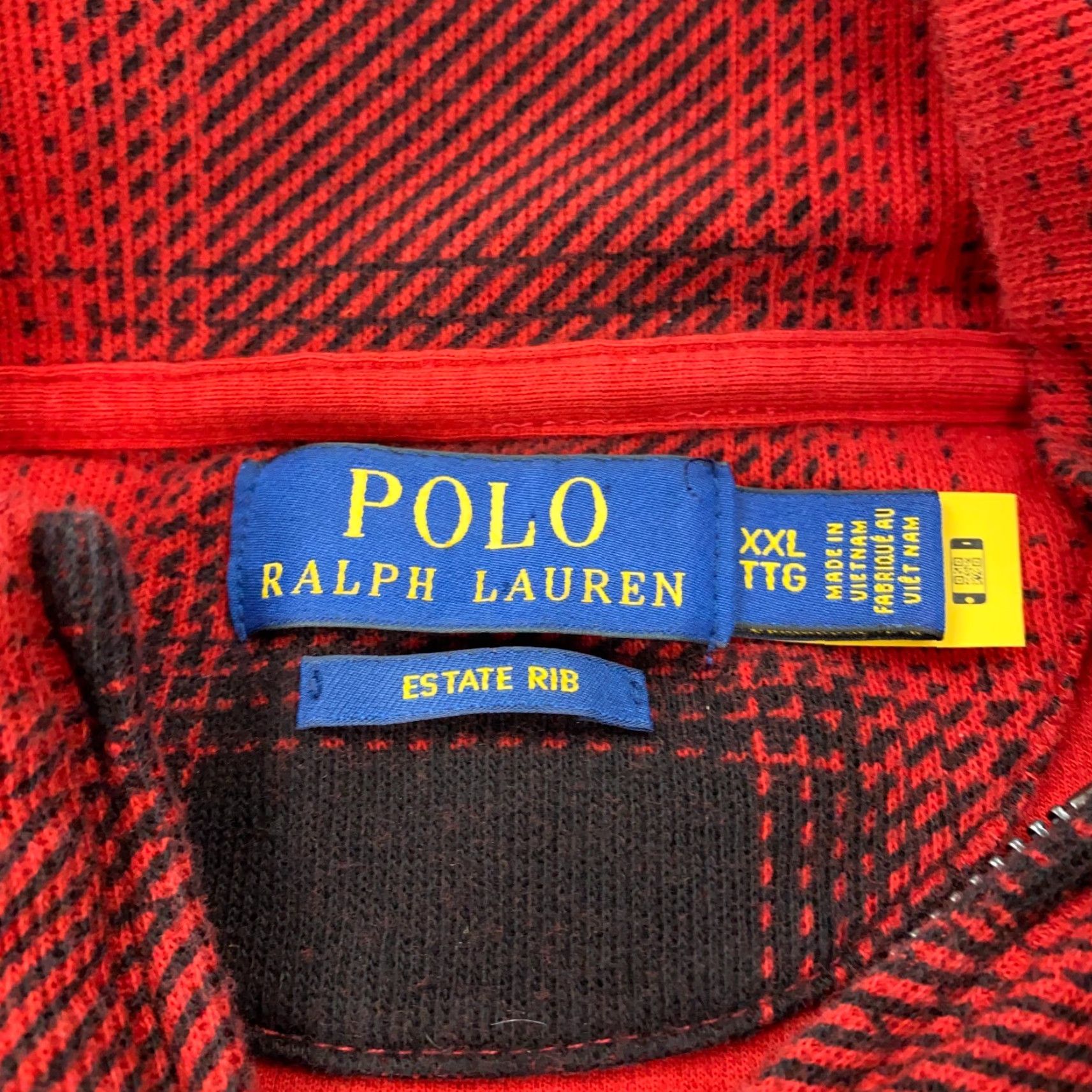 Polo Ralph Lauren VINTAGE Polo Ralph Lauren Pullover Sweatshirt Men 2XL Red Buffalo Plaid 1/4 Zip Outdoor Fall Spring Size US XXL / EU 58 / 5 - 4 Thumbnail