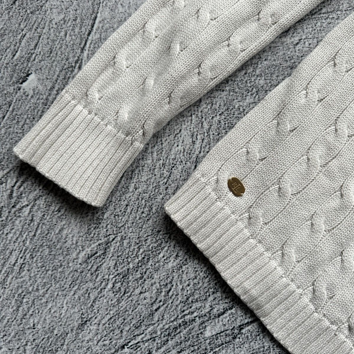 Polo Ralph Lauren × RRL Ralph Lauren Women’s Knitt Sweater Polo Ralph Lauren White Size: M Size M / US 6-8 / IT 42-44 - 7 Thumbnail