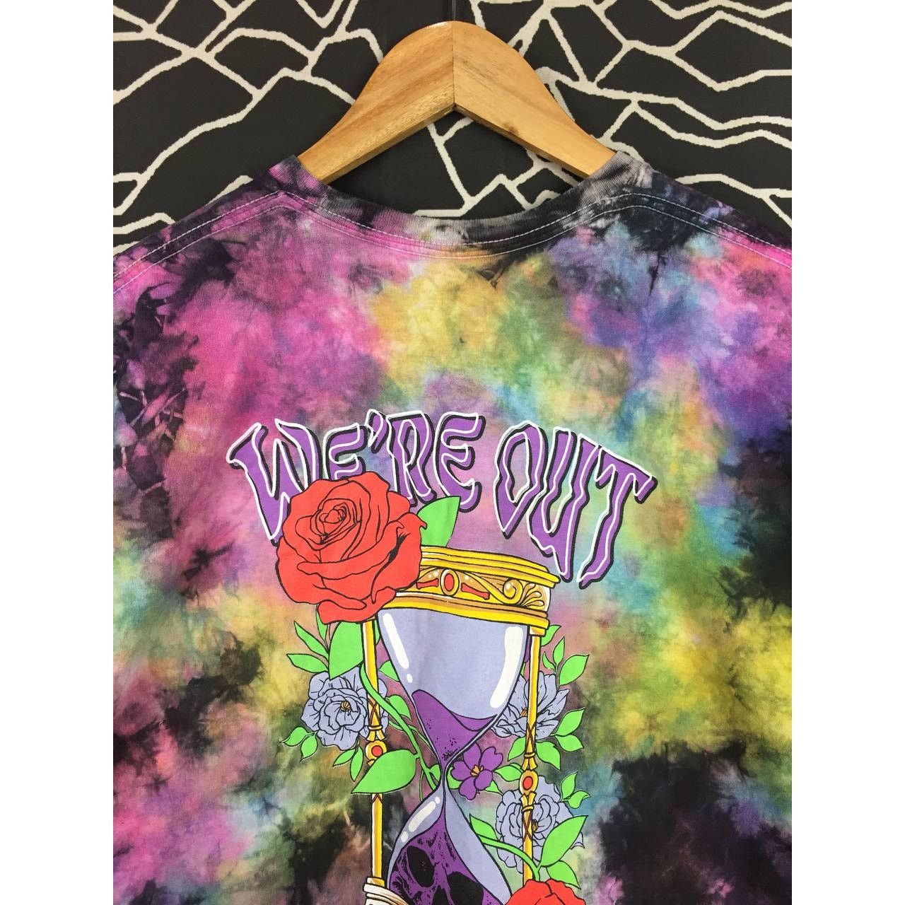 Vintage Assholes Live Forever We're Out Of Time Graphic Tie-Dye Tee Size US XL / EU 56 / 4 - 3 Thumbnail