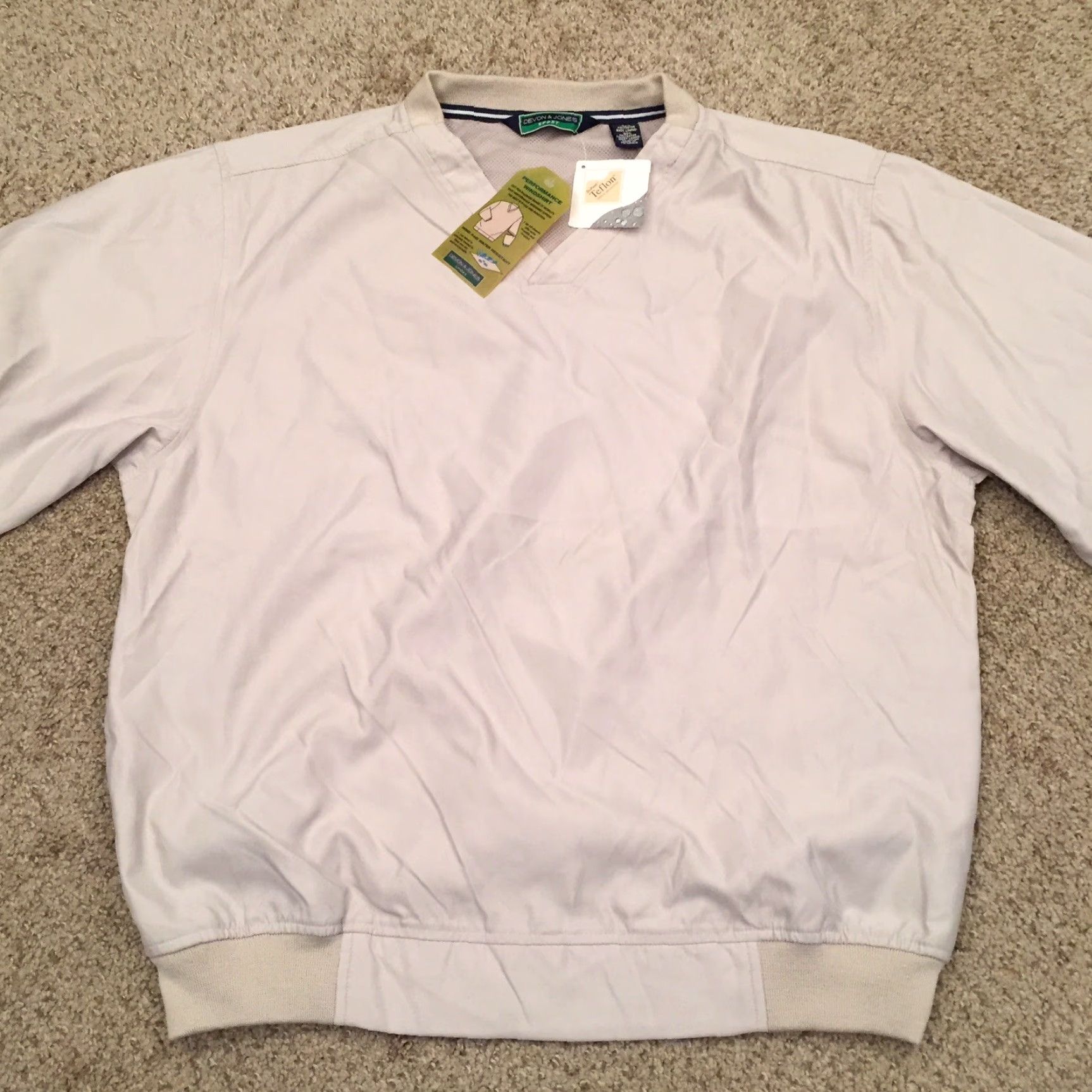 Vintage Devon & Jones Jacket Mens Large Beige Convertible Pullover Windbreaker New Size US L / EU 52-54 / 3 - 5 Thumbnail